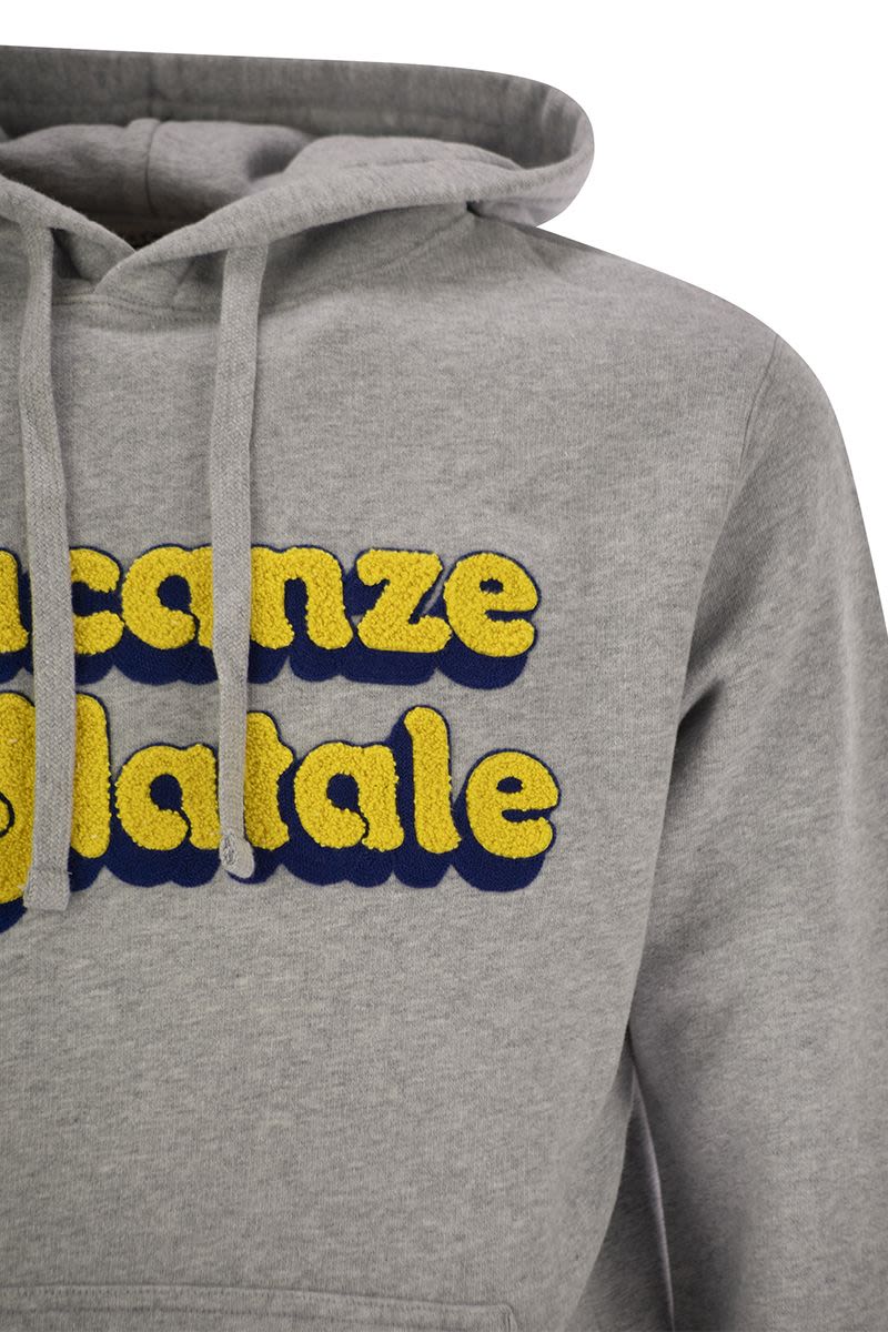 MC2 SAINT BARTH Men's Tribeca Sweatshirt with Embroidered Holiday Logo