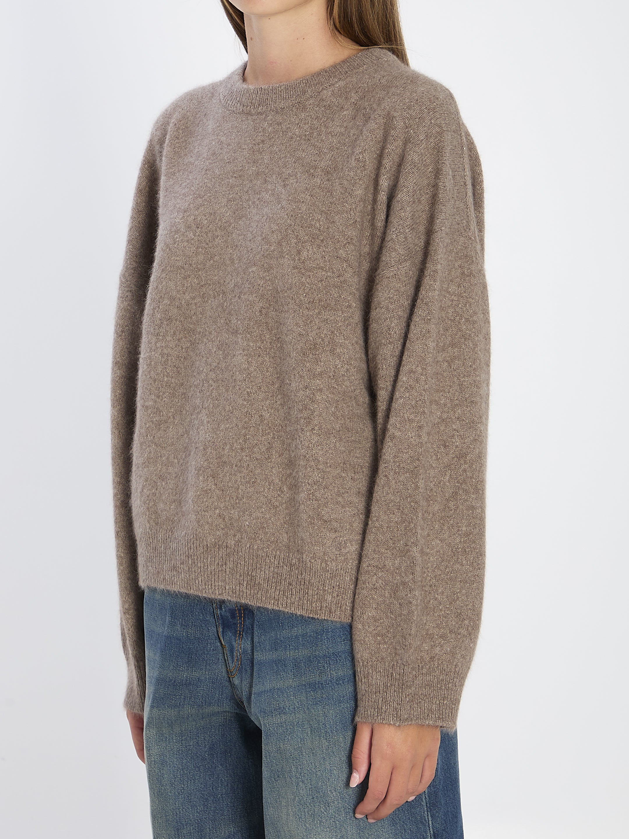 LOULOU DE SAISON Relaxed Fit Crew Neck Sweater - Size S
