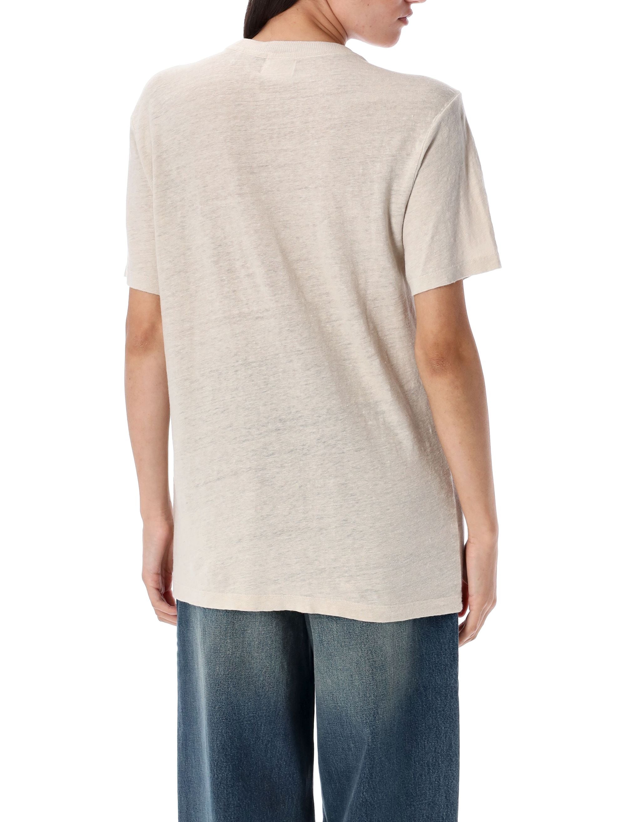 ISABEL MARANT ETOILE Loose Fit Linen T-Shirt - Size S