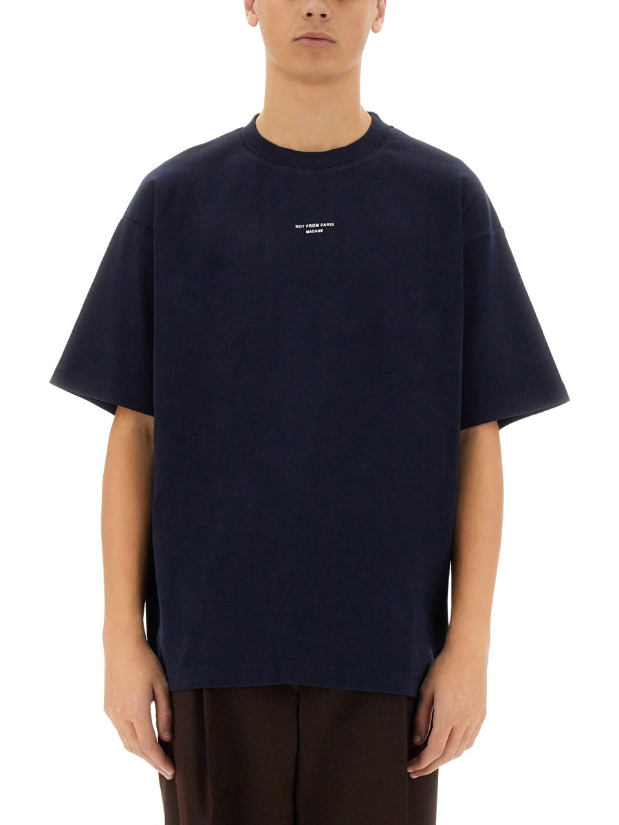 DRÔLE DE MONSIEUR Slogan T-Shirt - Regular Fit (Size L)