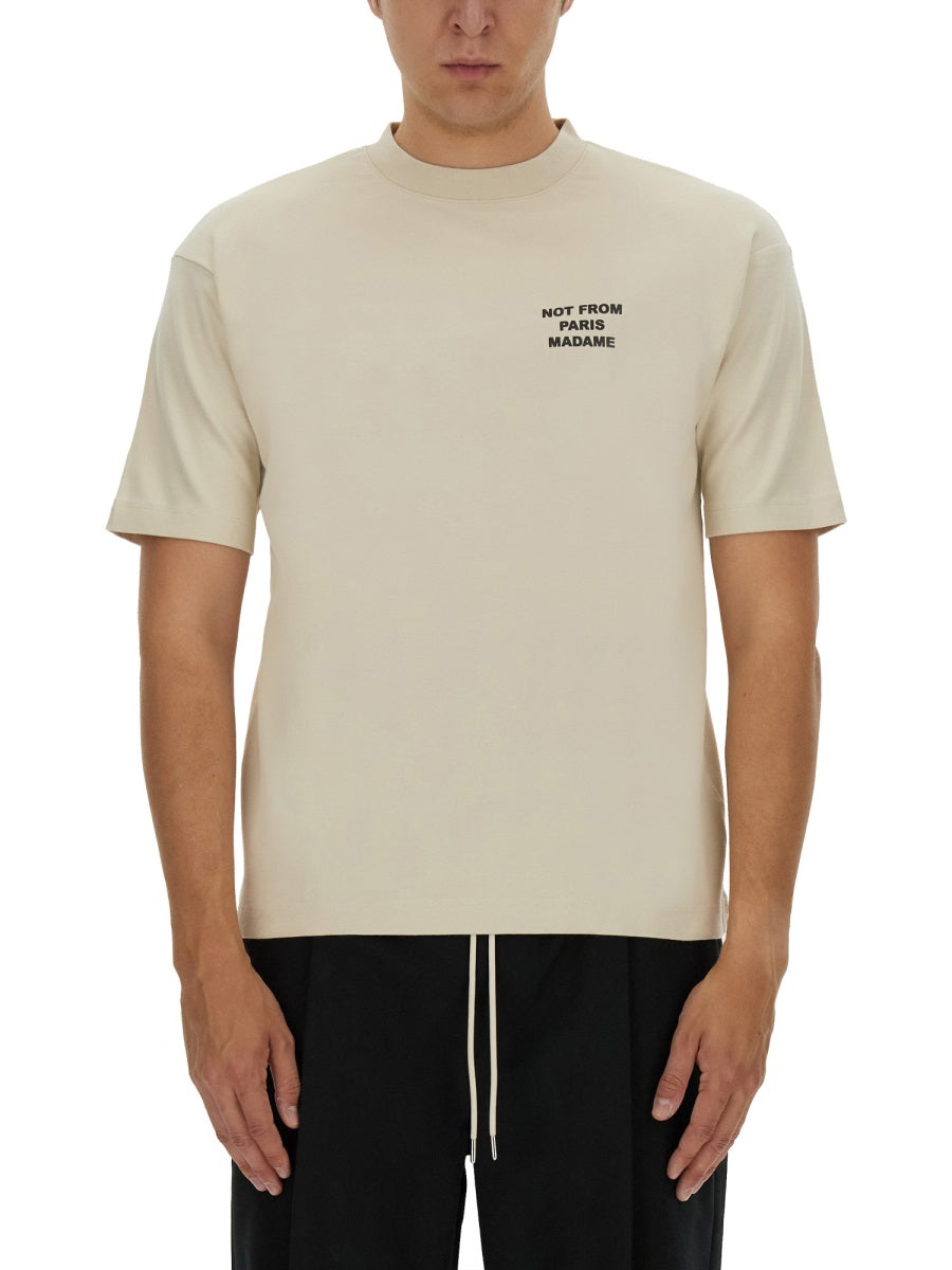 DRÔLE DE MONSIEUR Classic Slogan T-Shirt - Regular Fit - Size L