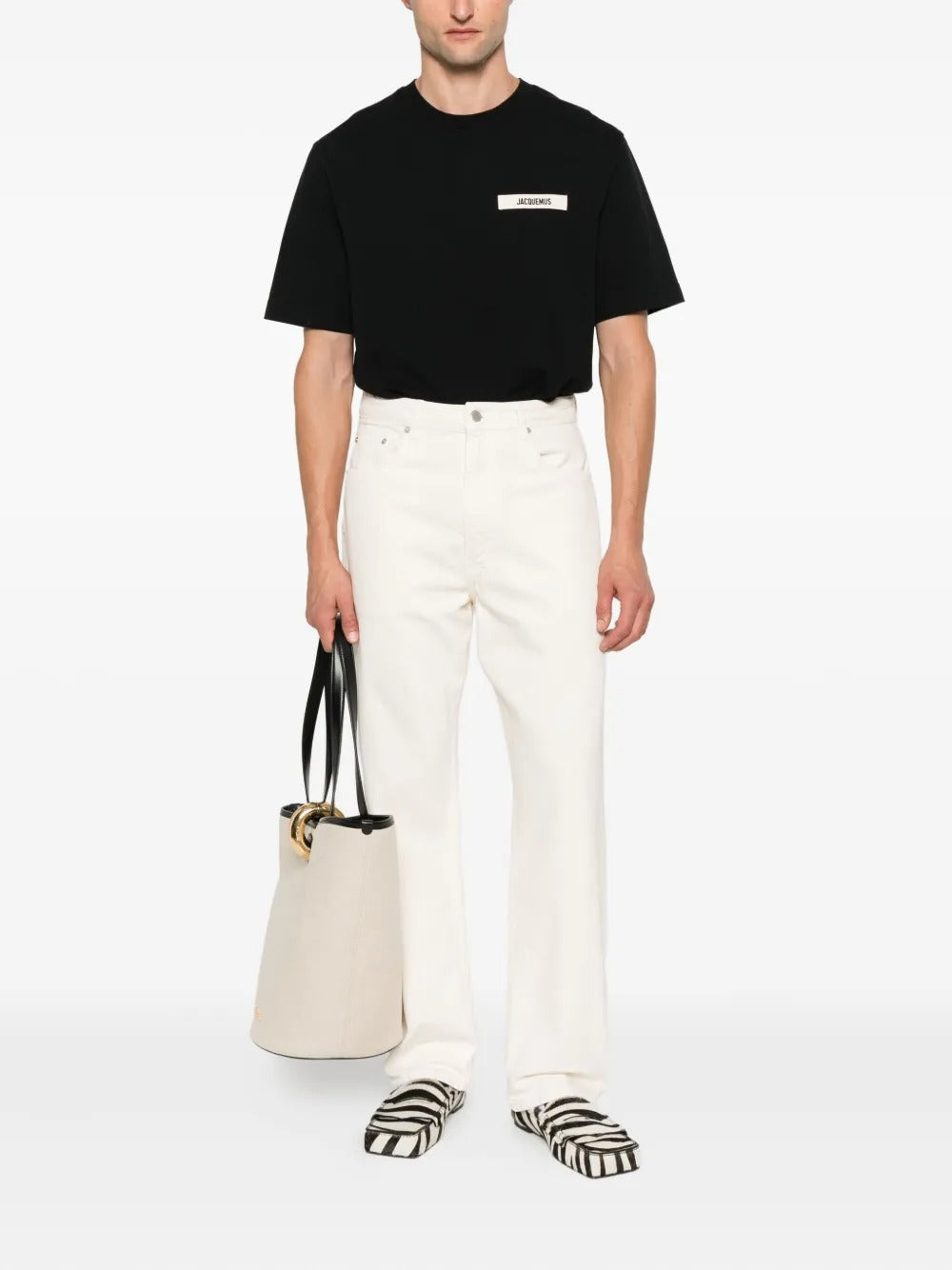 JACQUEMUS Relaxed Fit Grosgrain T-Shirt - Size L