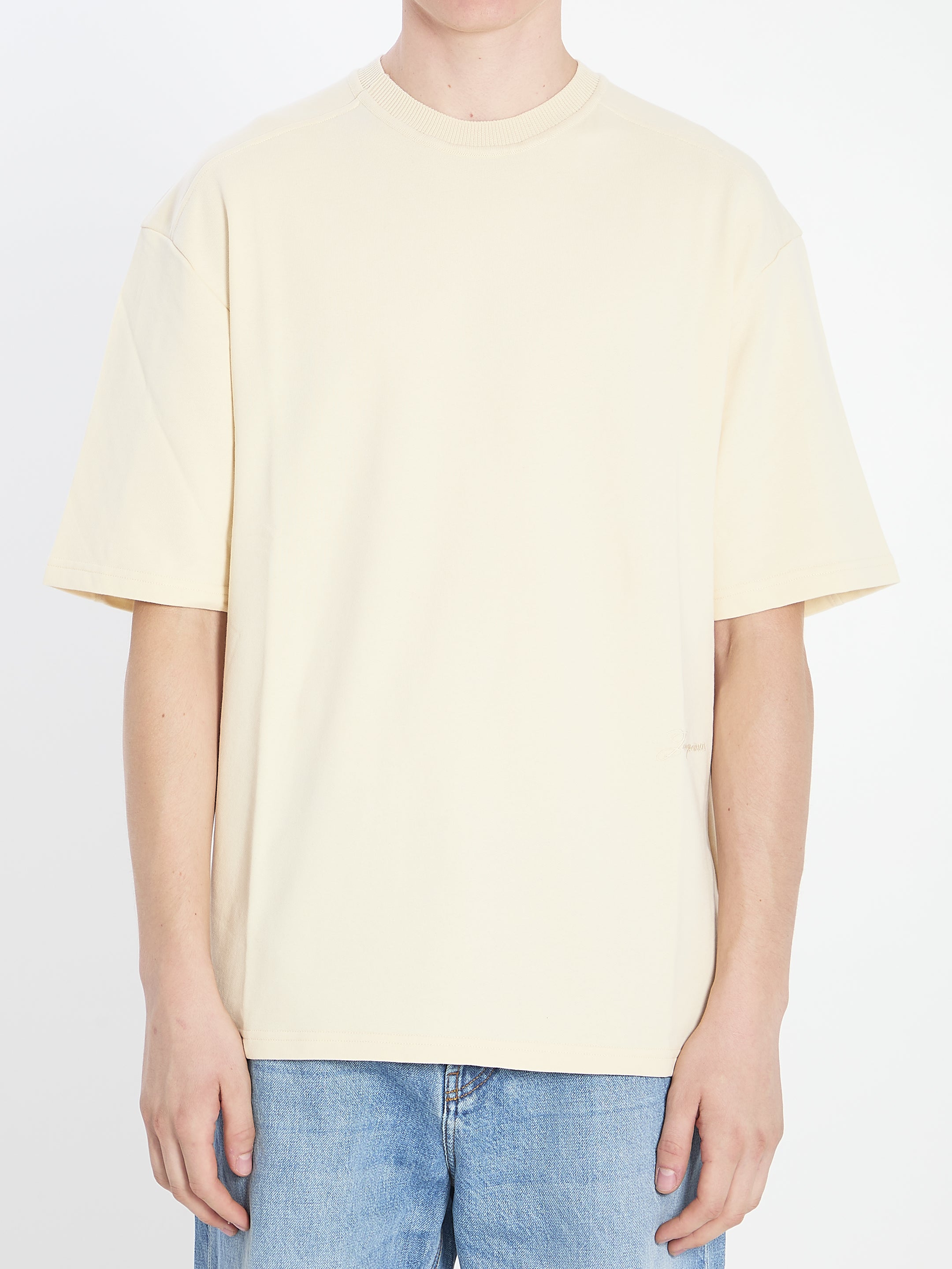 JACQUEMUS Relaxed Fit T-Shirt with 3/4 Sleeves - Size L