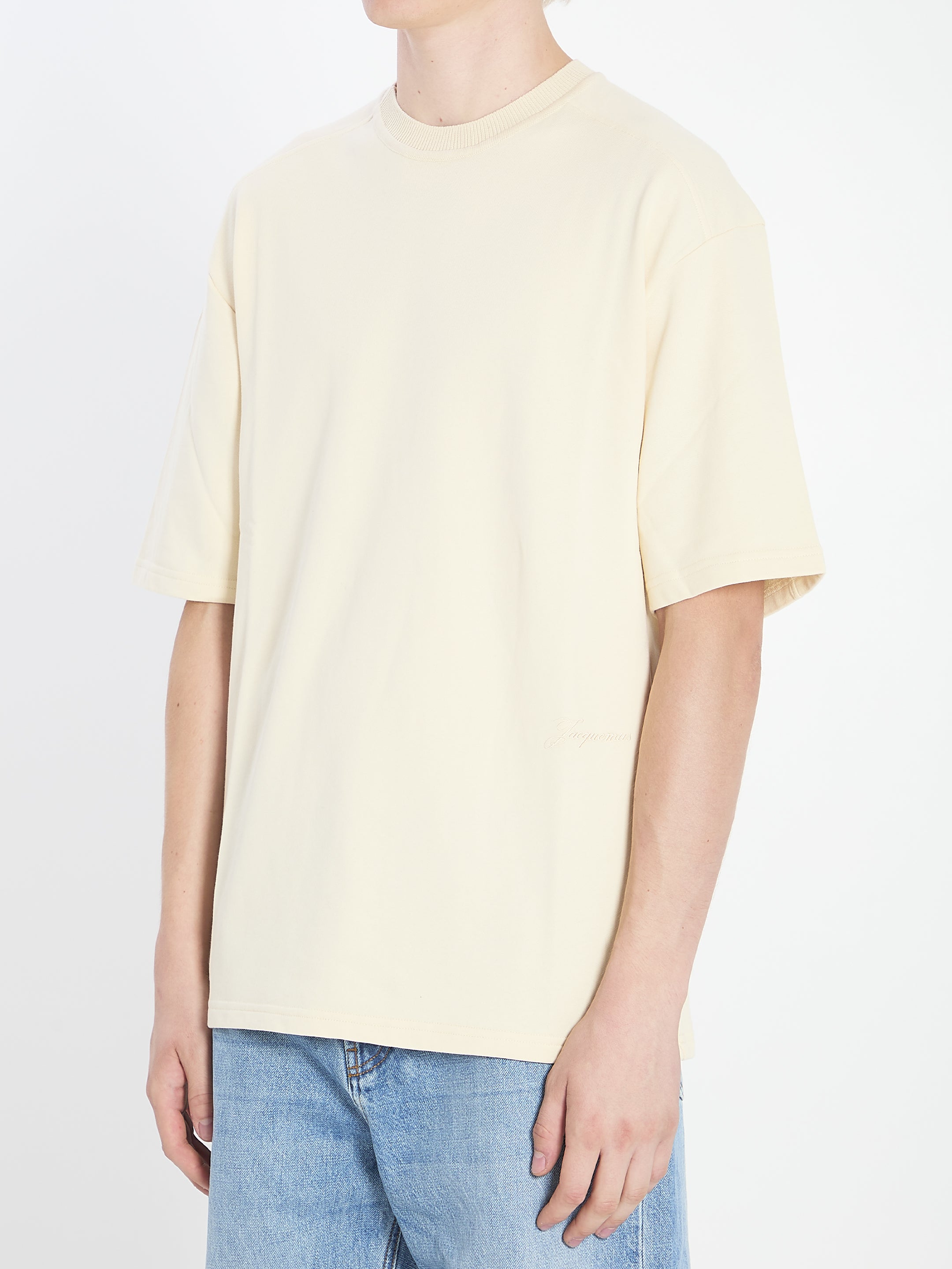 JACQUEMUS Relaxed Fit T-Shirt with 3/4 Sleeves - Size L