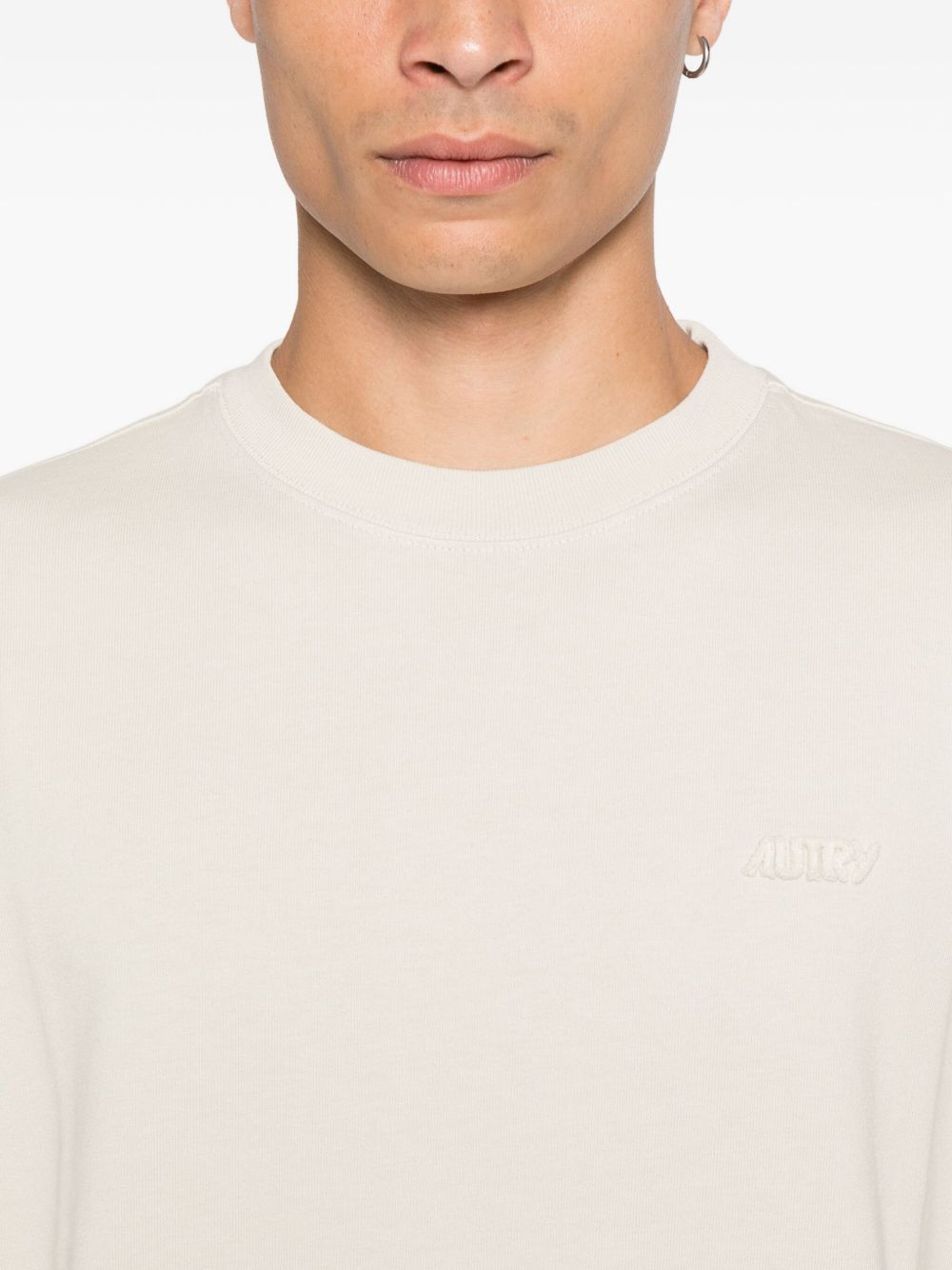 AUTRY Classic Crew Neck T-Shirt with Logo Patch
