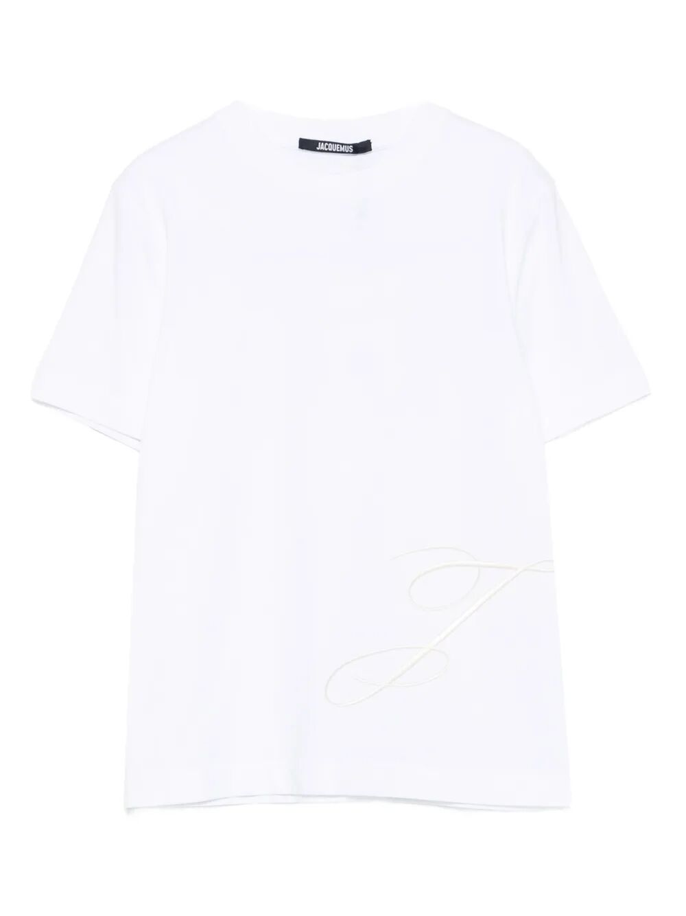 JACQUEMUS Embroidered Logo Short Sleeve T-Shirt