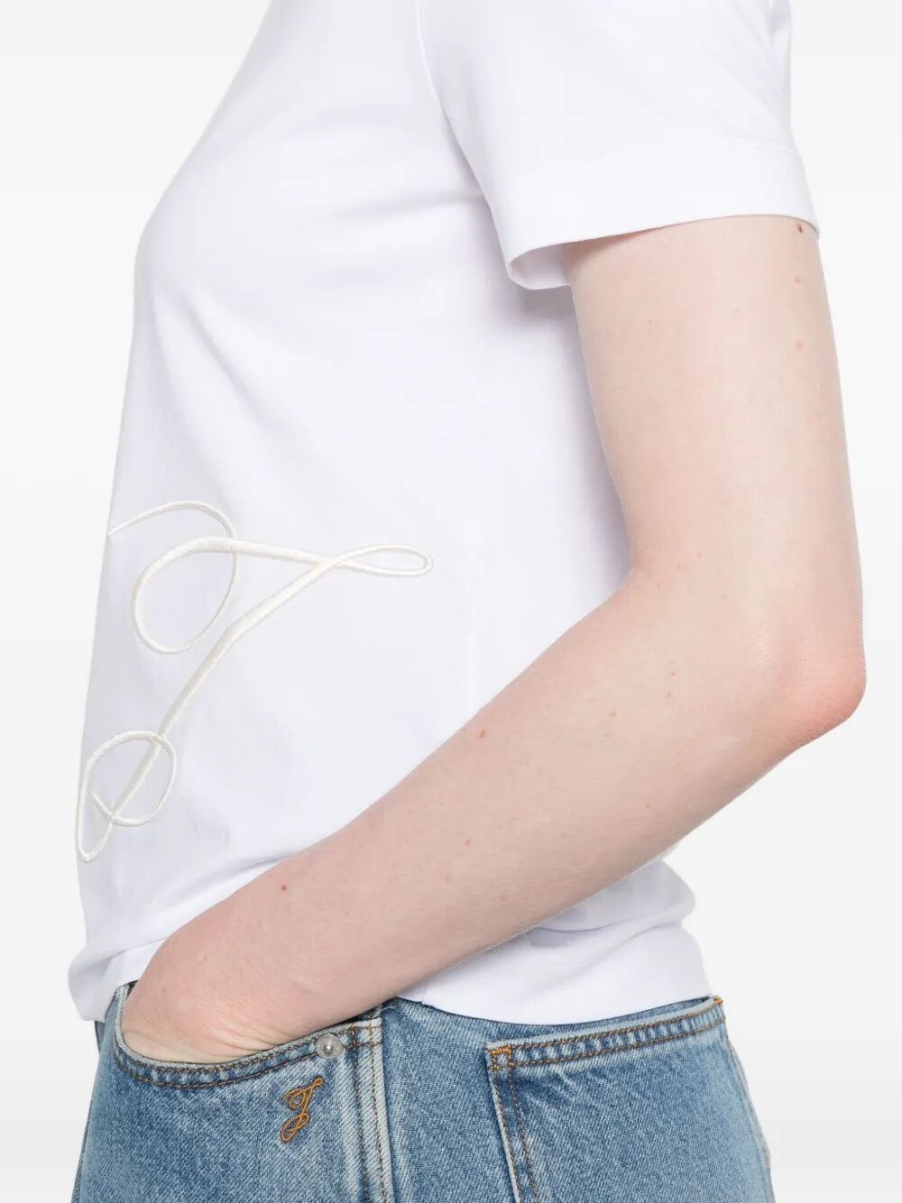 JACQUEMUS Embroidered Logo Short Sleeve T-Shirt