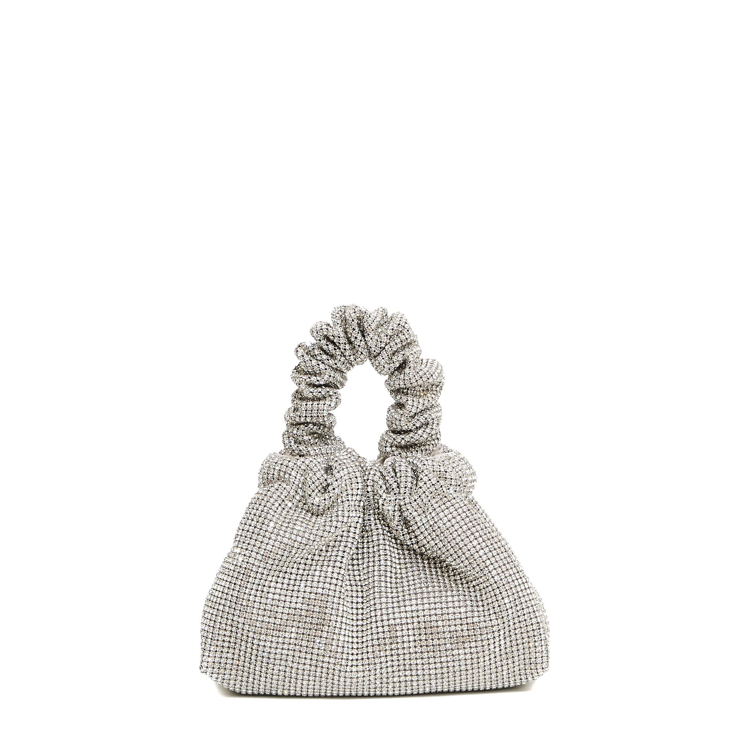 TWENTYFOURHAITCH Mini Chic Gathered Handbag with Sparkling Embellishments