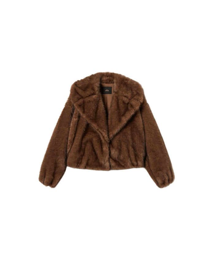 TWINSET ACTITUDE Relaxed Fit Soft Beaver Jacket