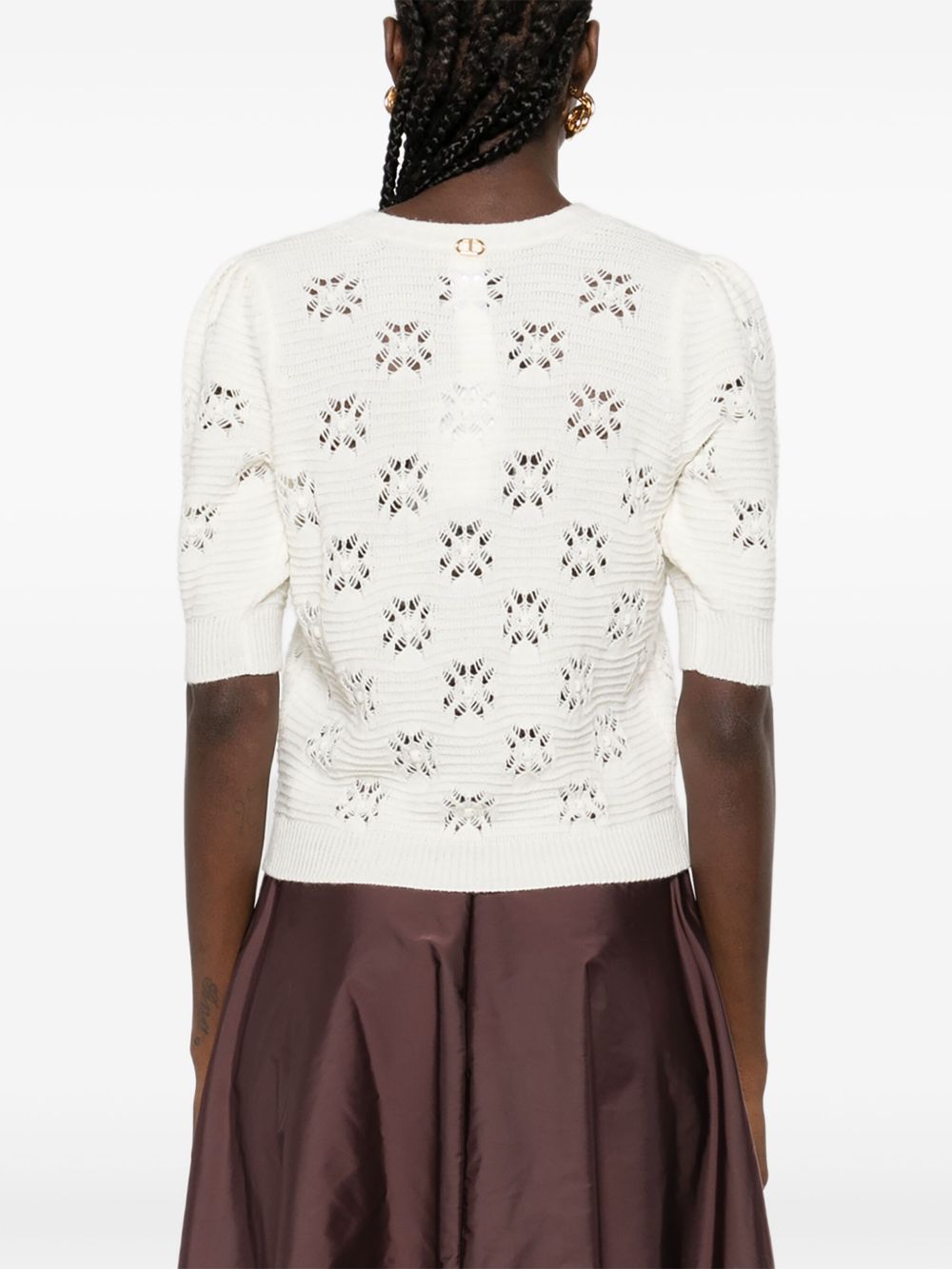 TWIN SET Cozy Knit Pullover Sweater