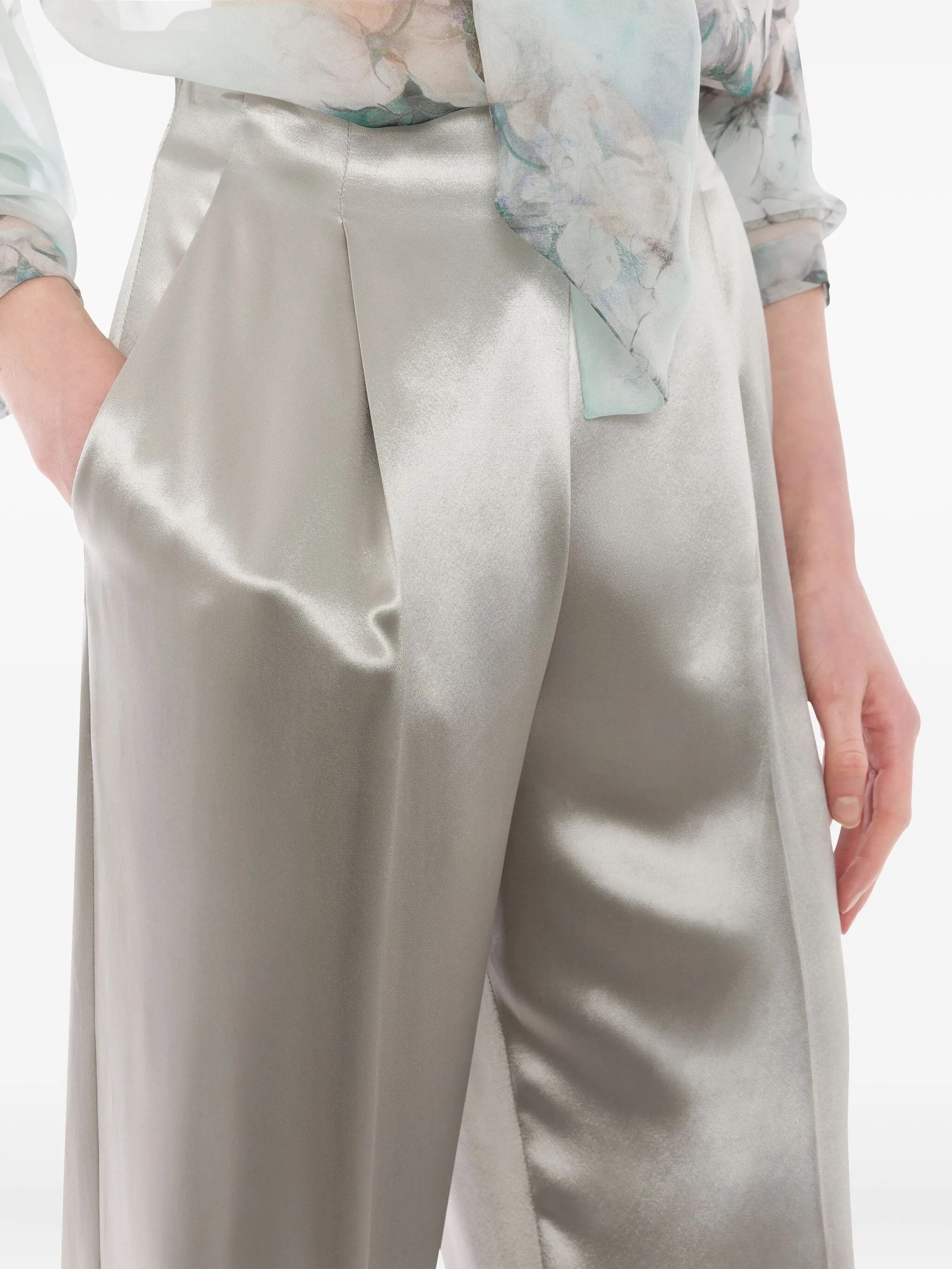 ALBERTA FERRETI Viscose Wide Leg Pants for Women - FW25