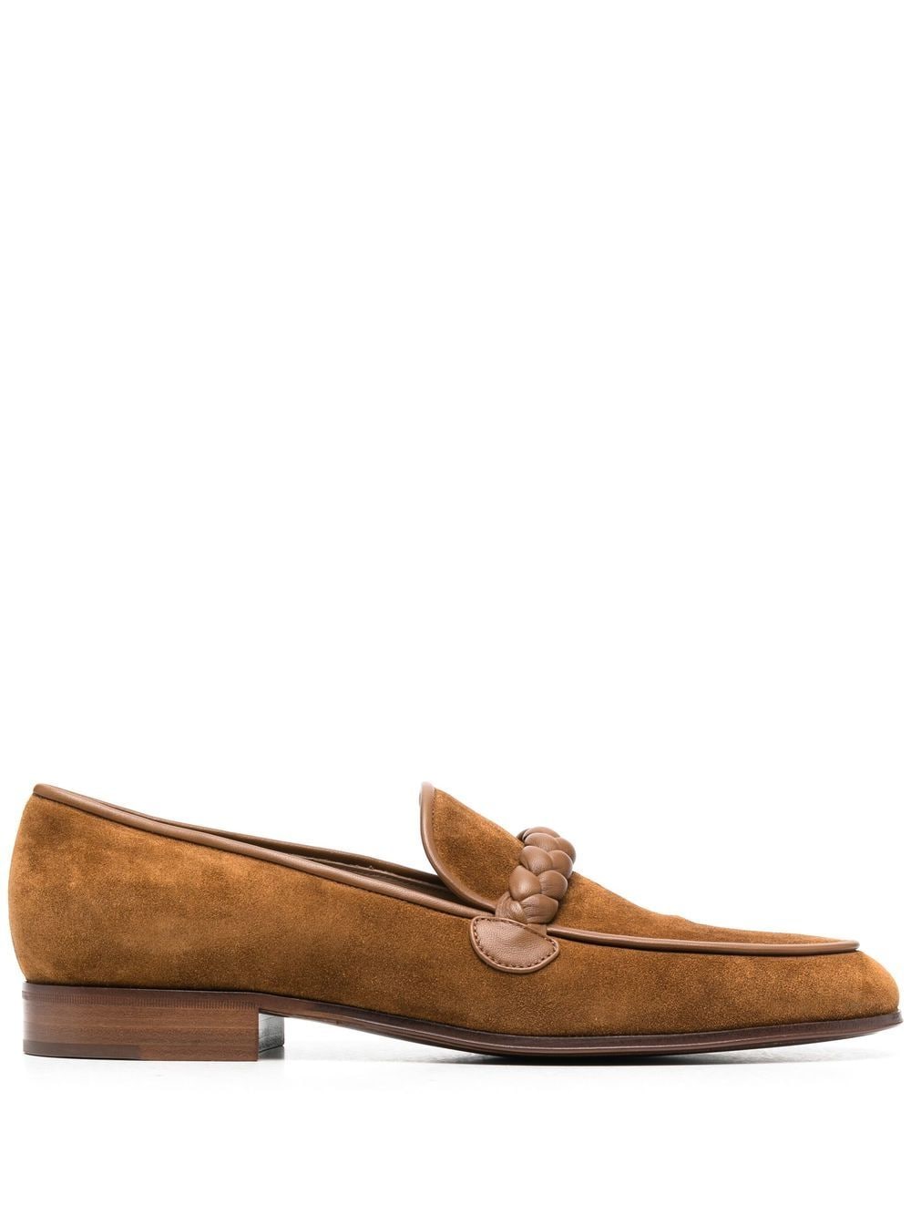 GIANVITO ROSSI Luxurious Braided Suede Loafers