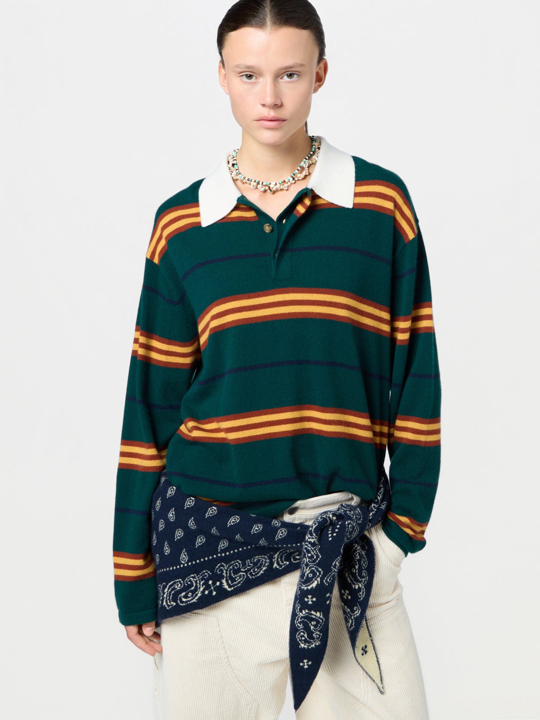 GUEST IN RESIDENCE Men's Striped Rugby Sweater in Comfortable Fit