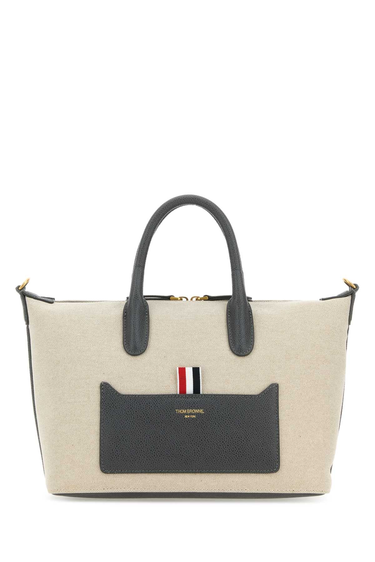 THOM BROWNE Mini Canvas Duffle Handbag