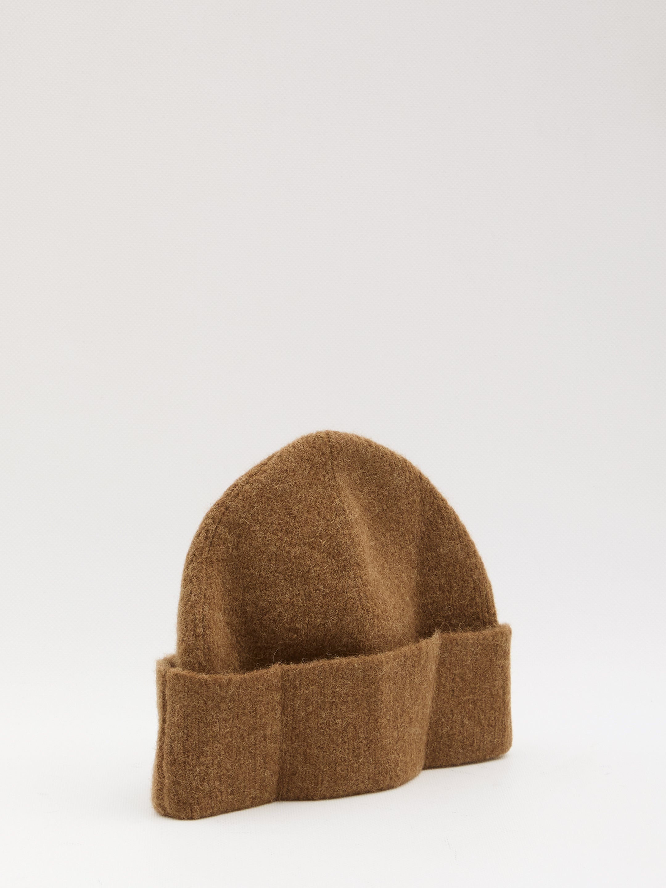 AMI PARIS Knit Beanie with Embroidered Heart Design - EU Size