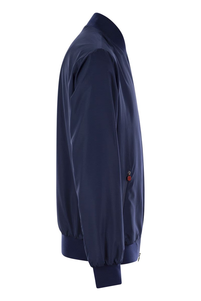 KITON Lightweight Technical Fabric Bomber Jacket