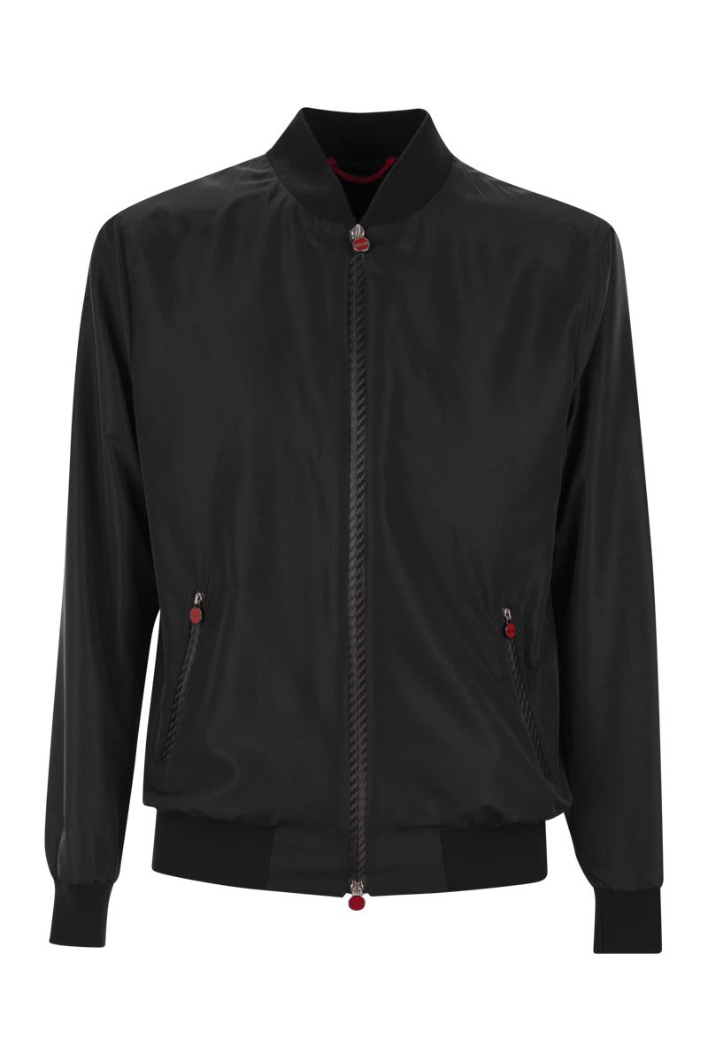 KITON Men's Lightweight Bomber Jacket in Technical Fabric
