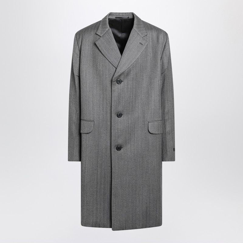 PRADA Single-Breasted Wool Jacket for Men