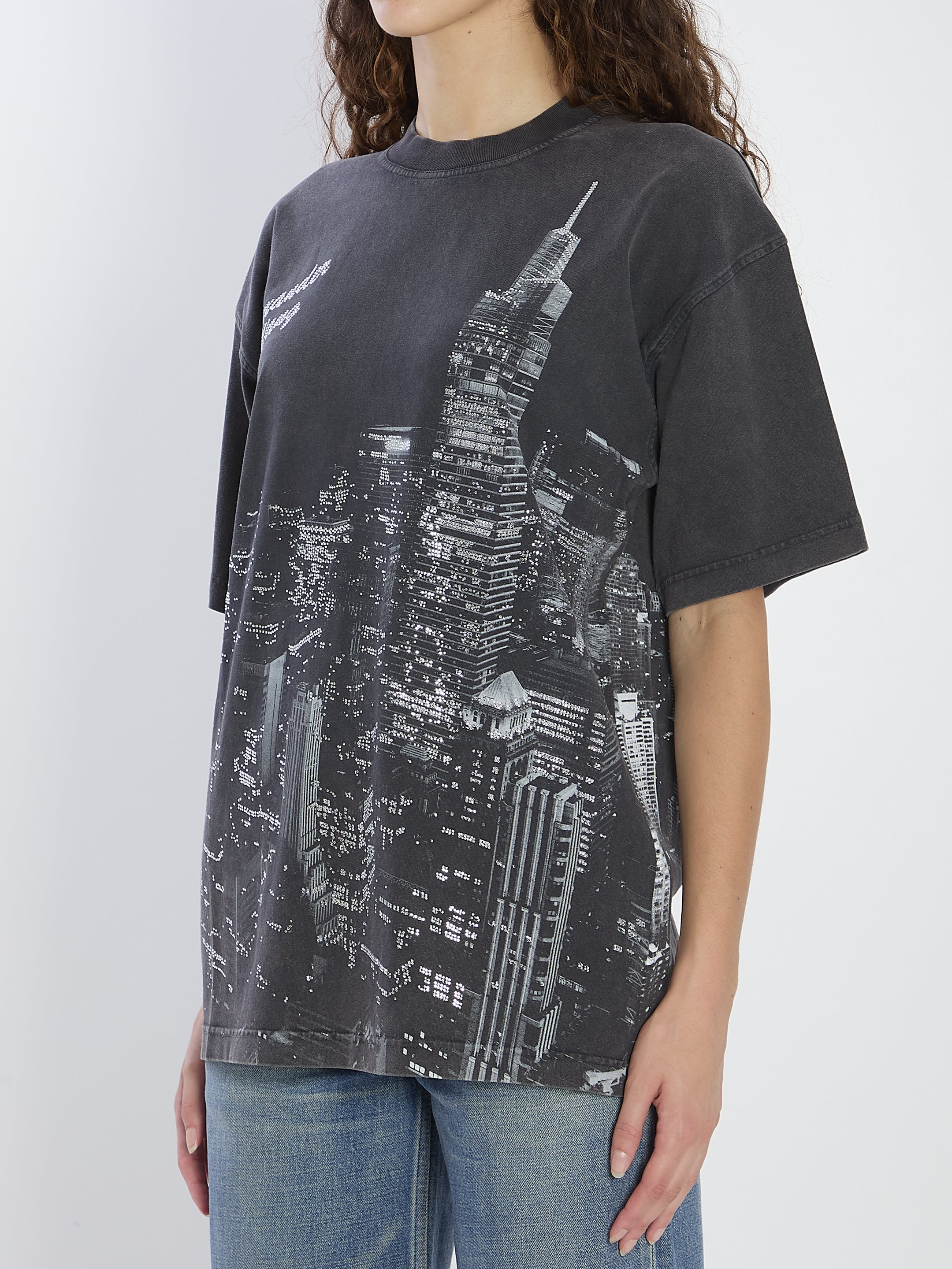 ALEXANDER WANG Classic T-Shirt with Rhinestones - XS