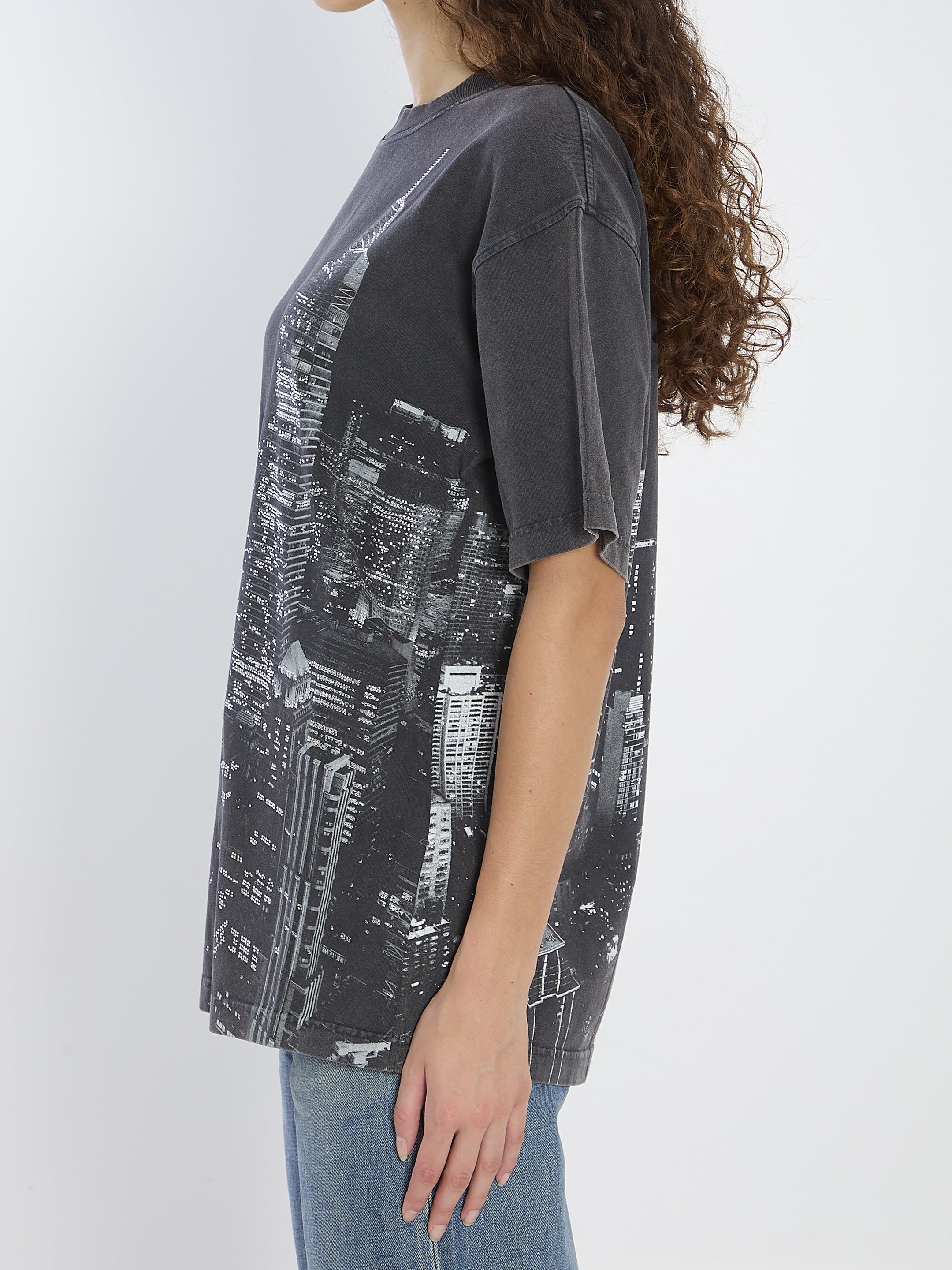 ALEXANDER WANG Classic T-Shirt with Rhinestones - XS