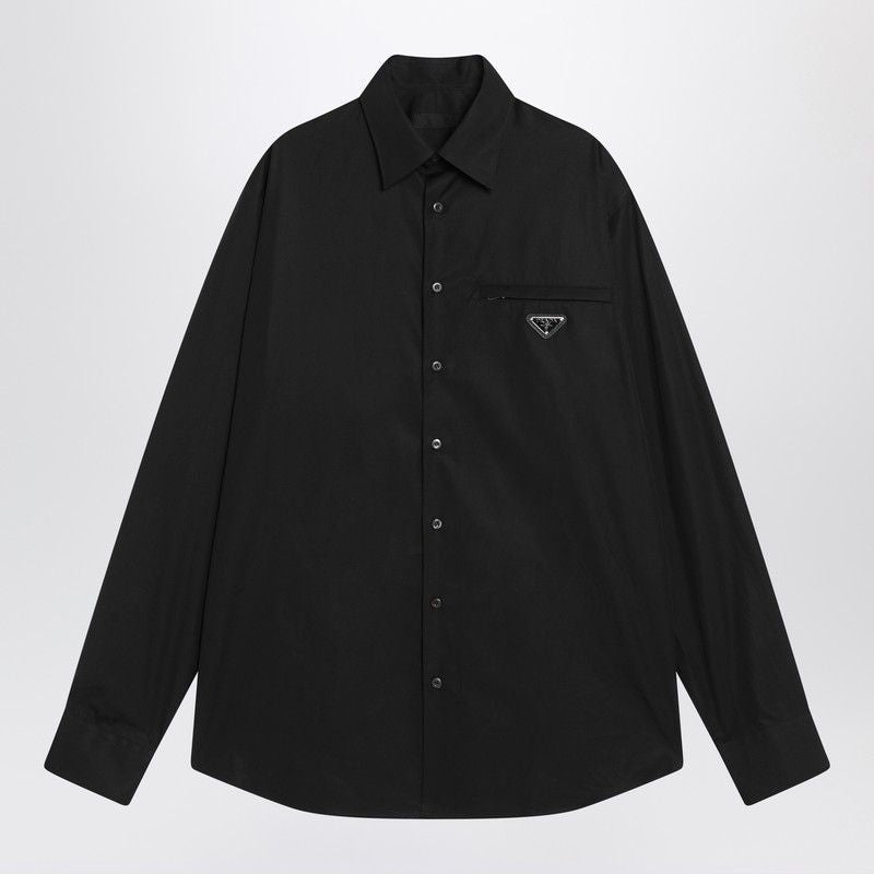 PRADA Classic Cotton Shirt with Logo - FW25 Edition