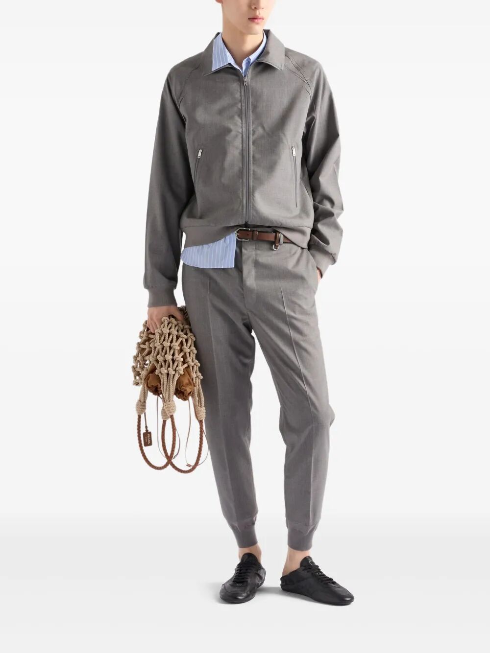 PRADA Classic Fit Striped Cotton Shirt