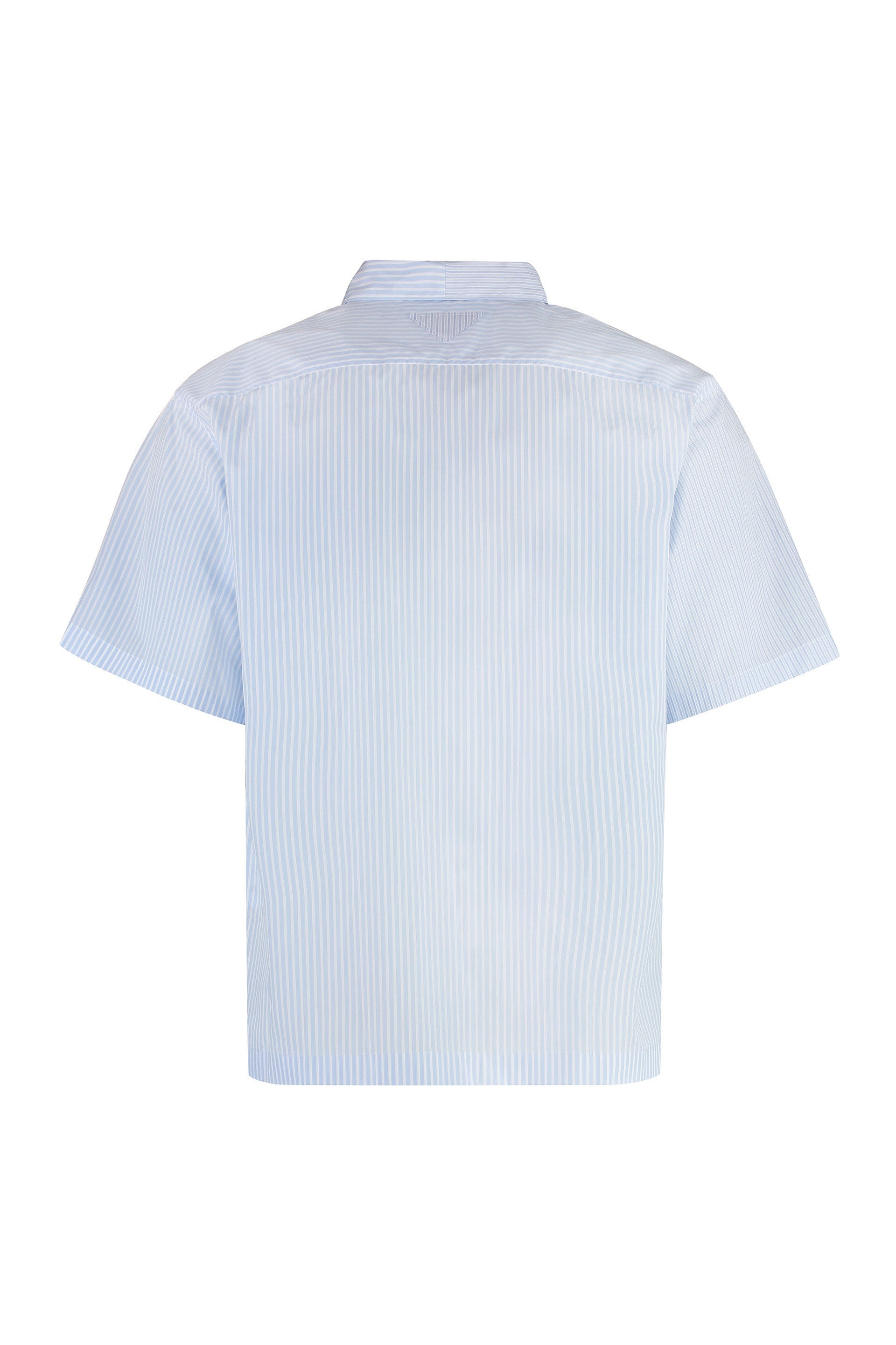 PRADA Striped Shirt with Front Pocket for Men