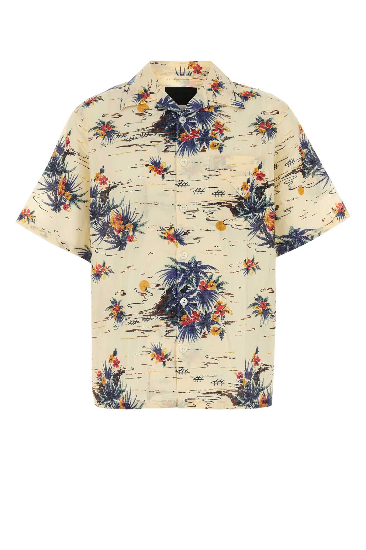 PRADA Exotic Printed Cotton Shirt for Men - SS25