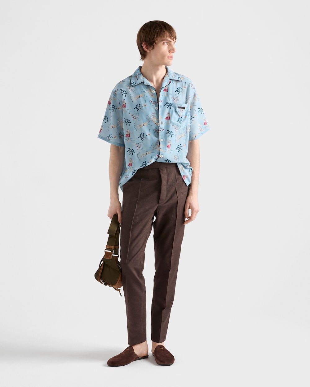 PRADA Essential Cotton Shirt for Men - FW25 Collection
