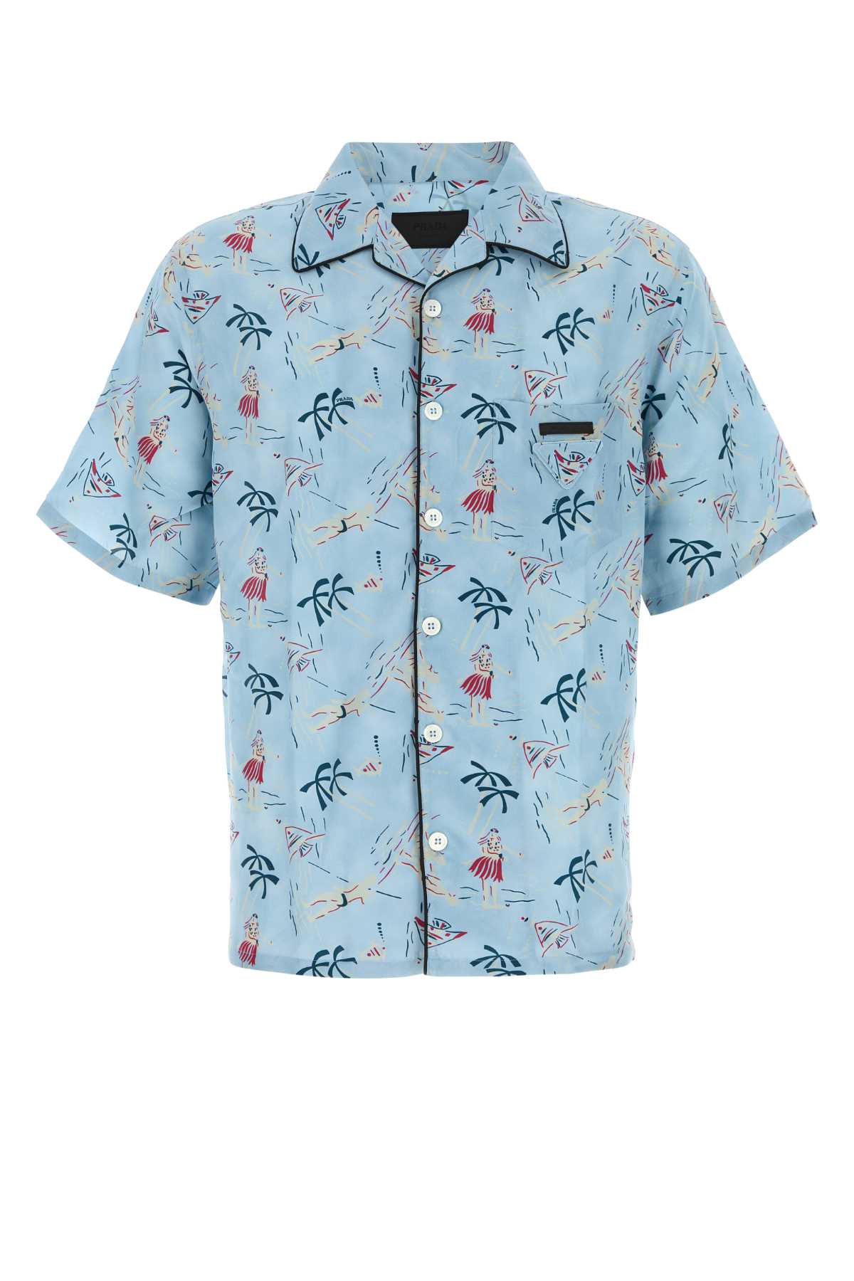PRADA Printed Satin Shirt - Slim Fit