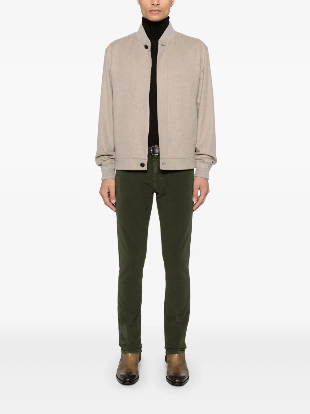 ZEGNA Men's Regular Fit Cashmere Elements Bomber Jacket - Size 50