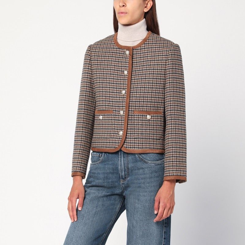 DUNST Checkered Design Tweed Jacket