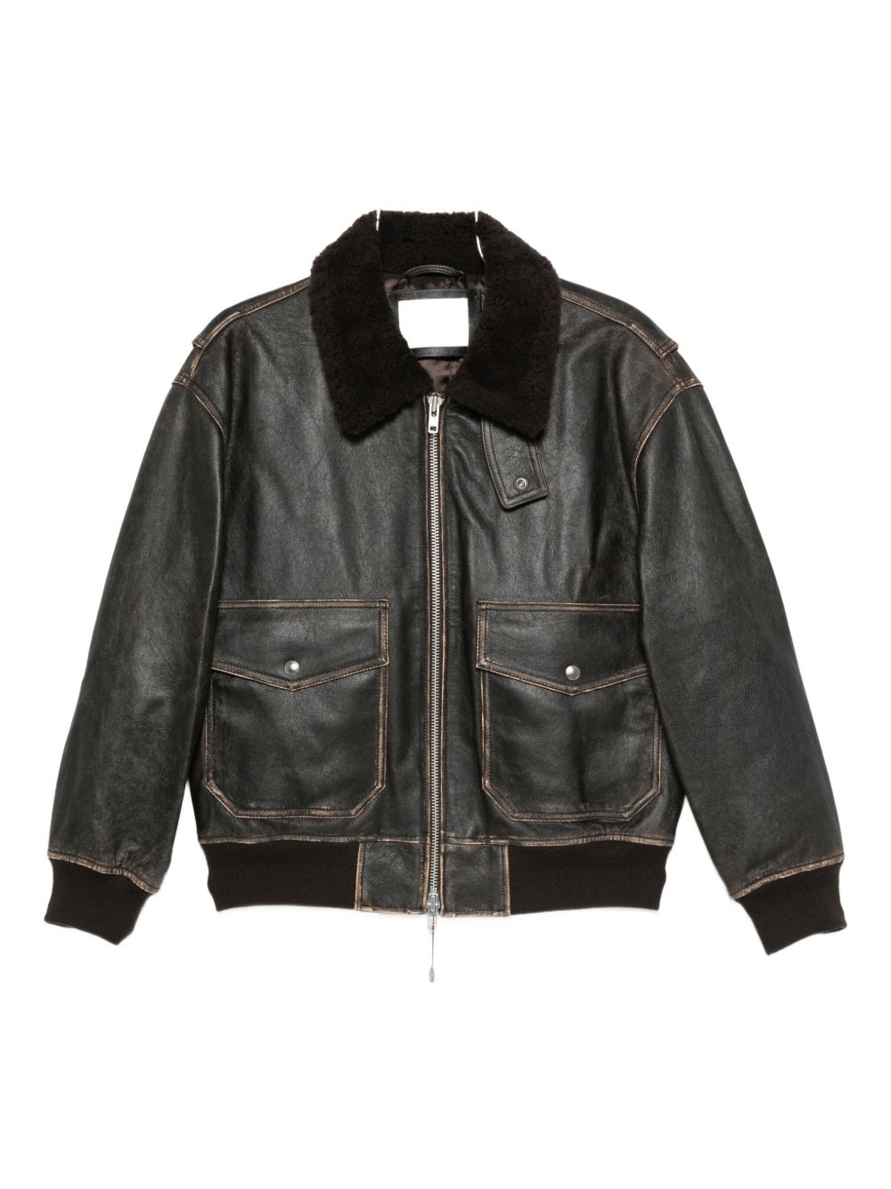 DUNST Women's Leather Shearling Jacket
