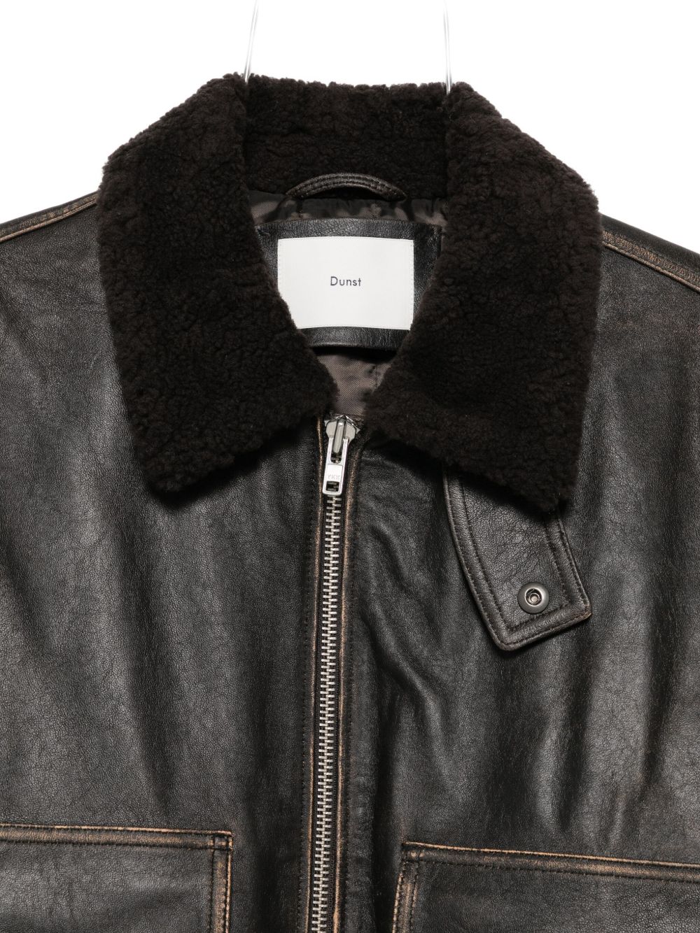 DUNST Women's Leather Shearling Jacket