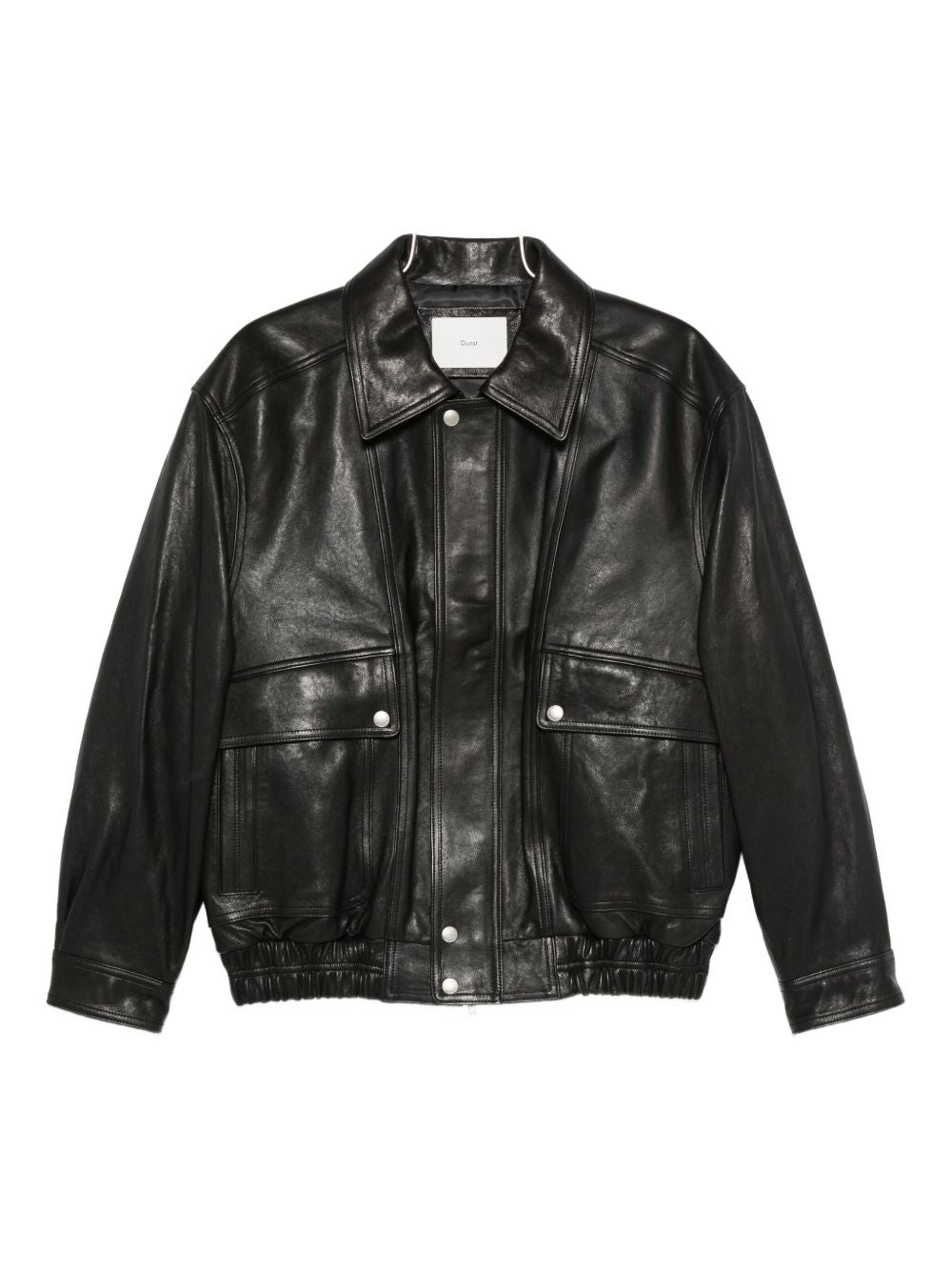 DUNST Classic Leather Jacket with Front Zip Fastening for Women