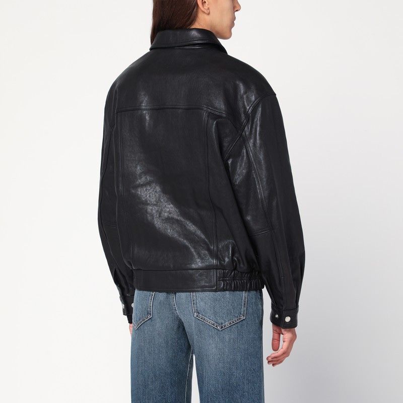 DUNST Lambskin Leather Bomber Jacket for Women
