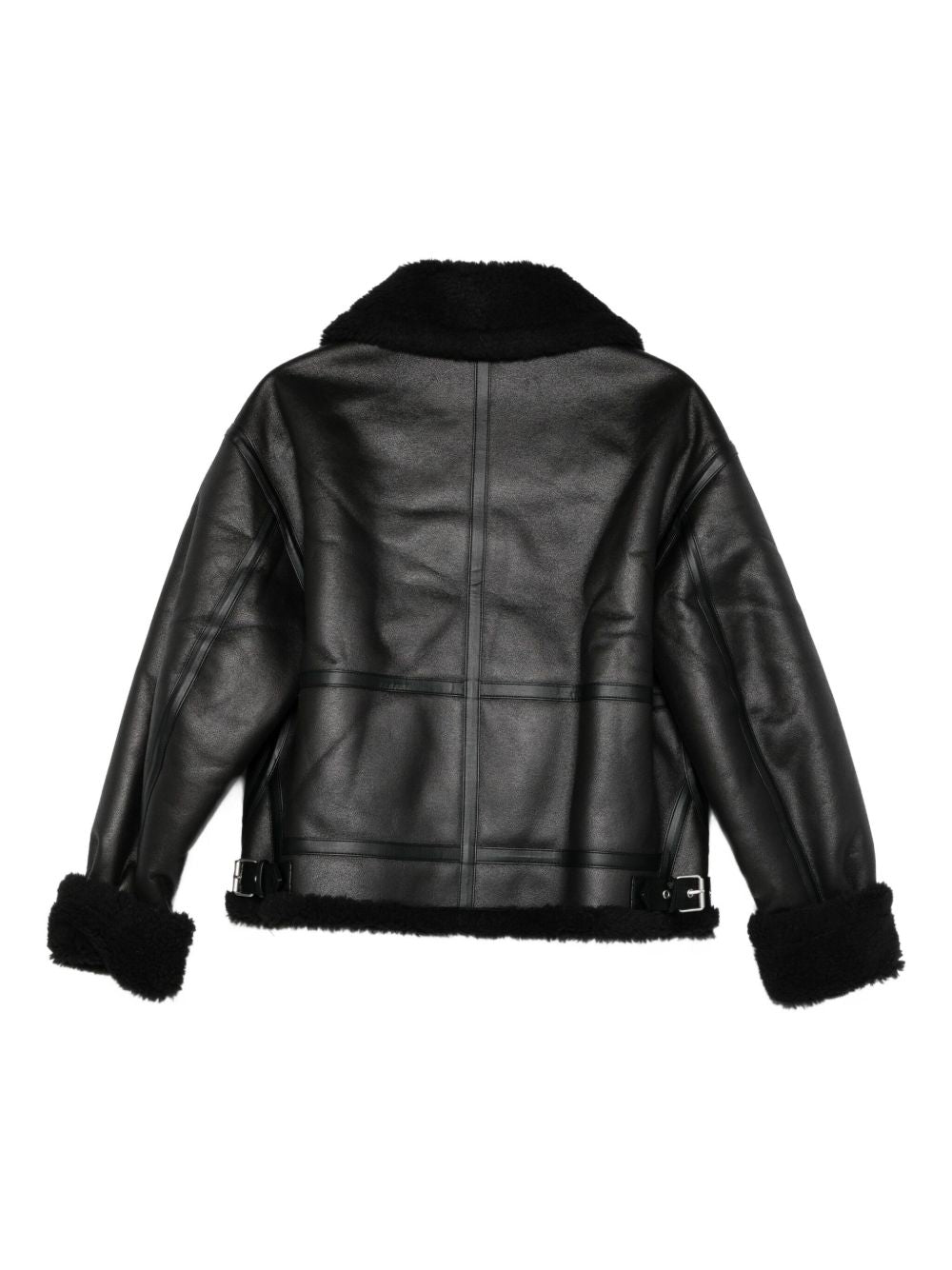 DUNST Faux Leather Shearling Jacket