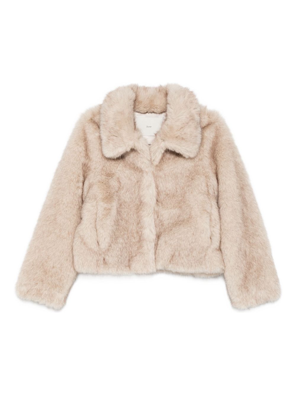 DUNST Faux Fur Cropped Jacket with Concealed Fastening