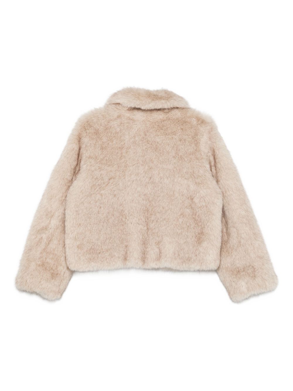 DUNST Faux Fur Cropped Jacket with Concealed Fastening