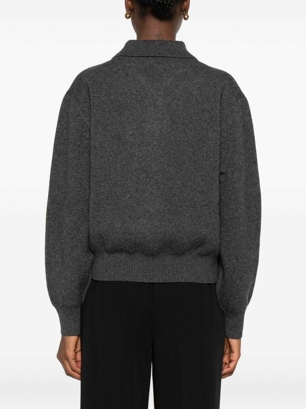 DUNST Wool Blend Polo Sweater for Women