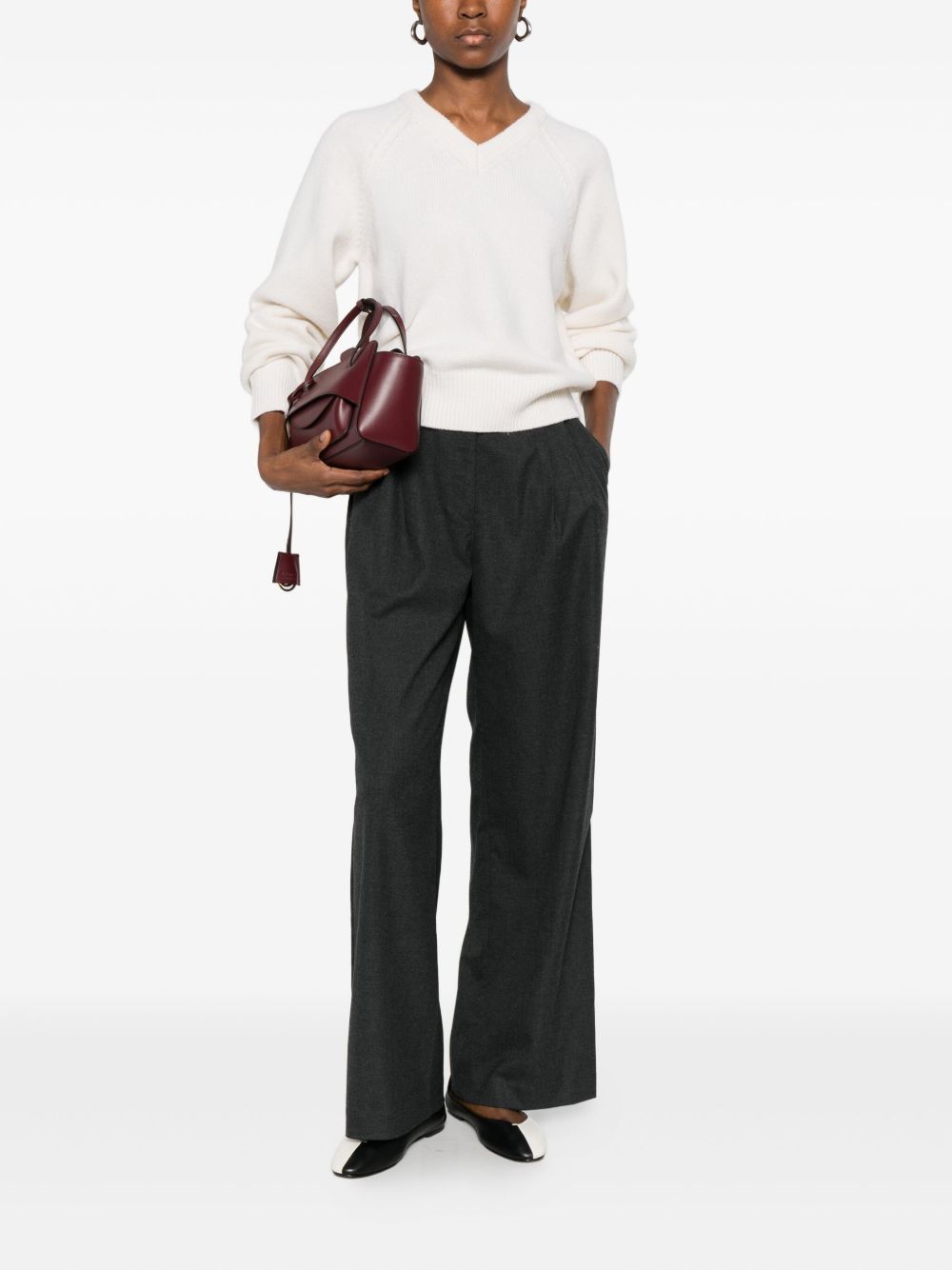 DUNST Wool V-Necked Sweater for Women