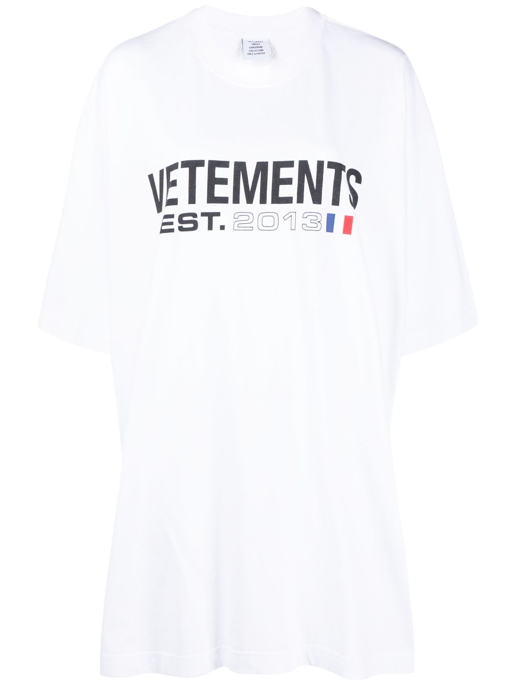 VETEMENTS Oversized Logo Cotton T-Shirt for Women - Thigh Length