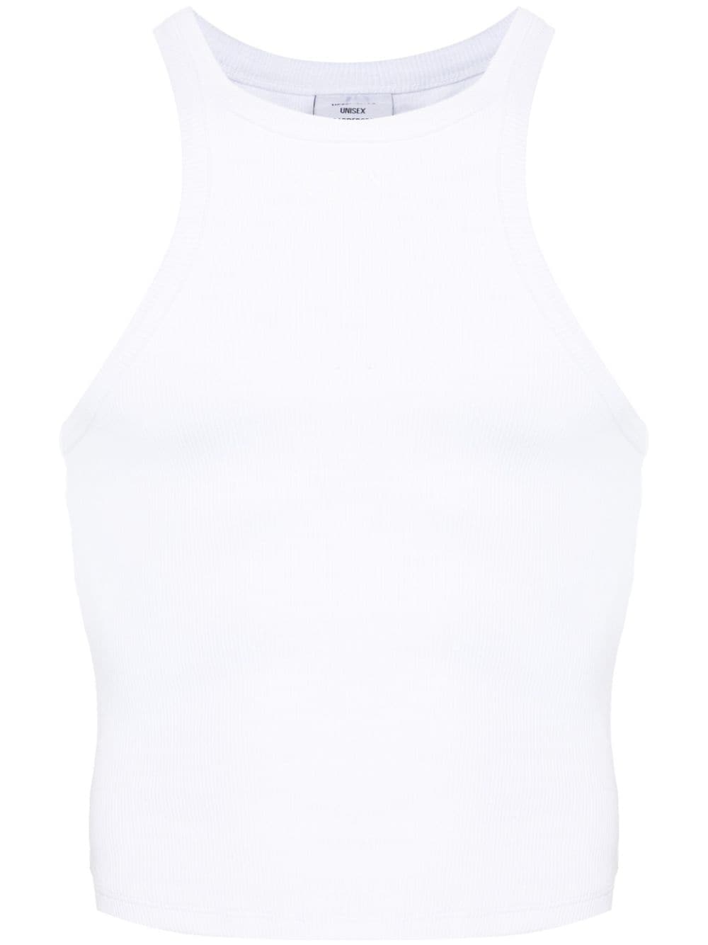 VETEMENTS Cropped Logo Cotton Tank Top