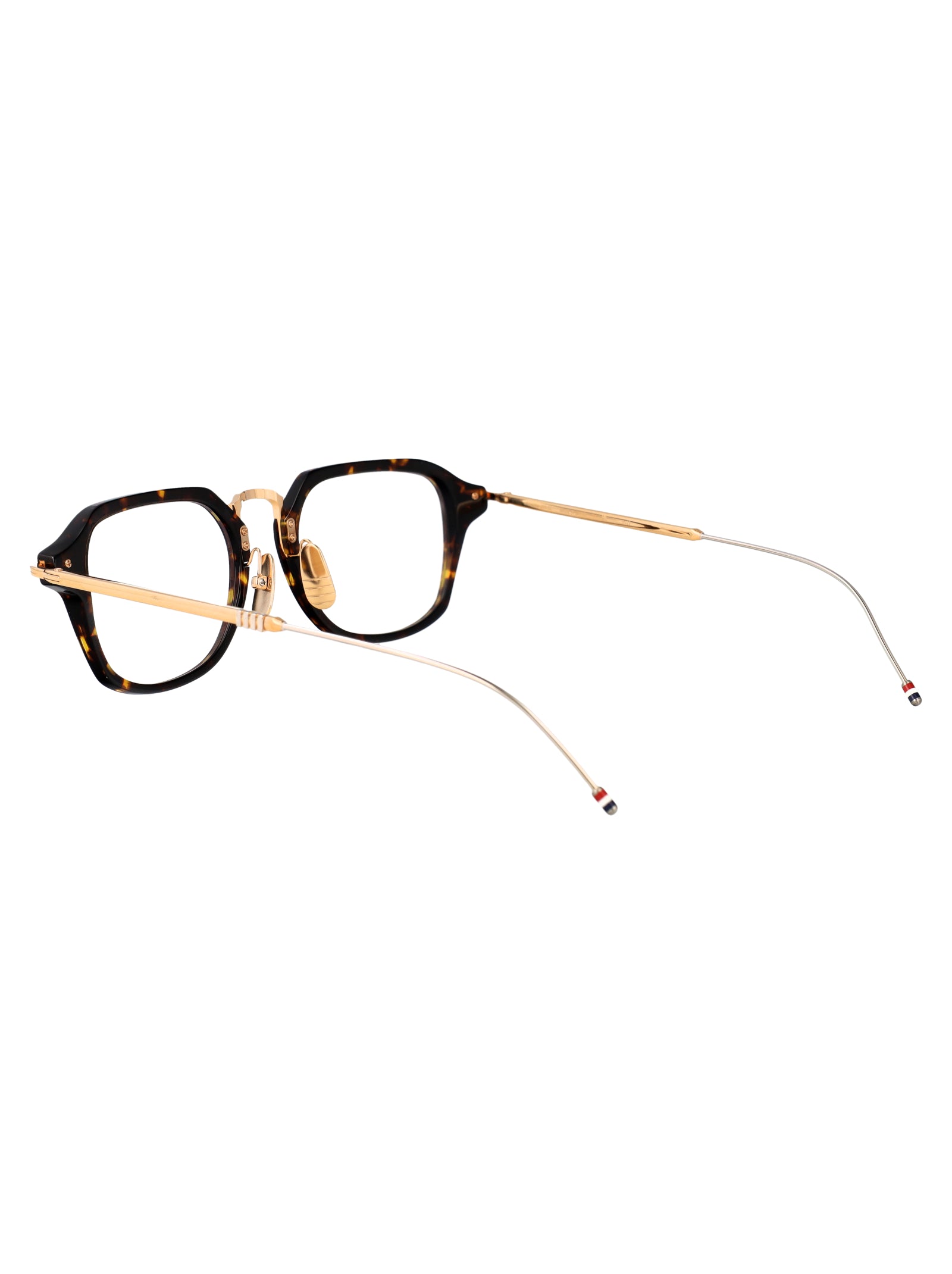 THOM BROWNE Tortoise Acetate and Titanium Unisex Optical Glasses