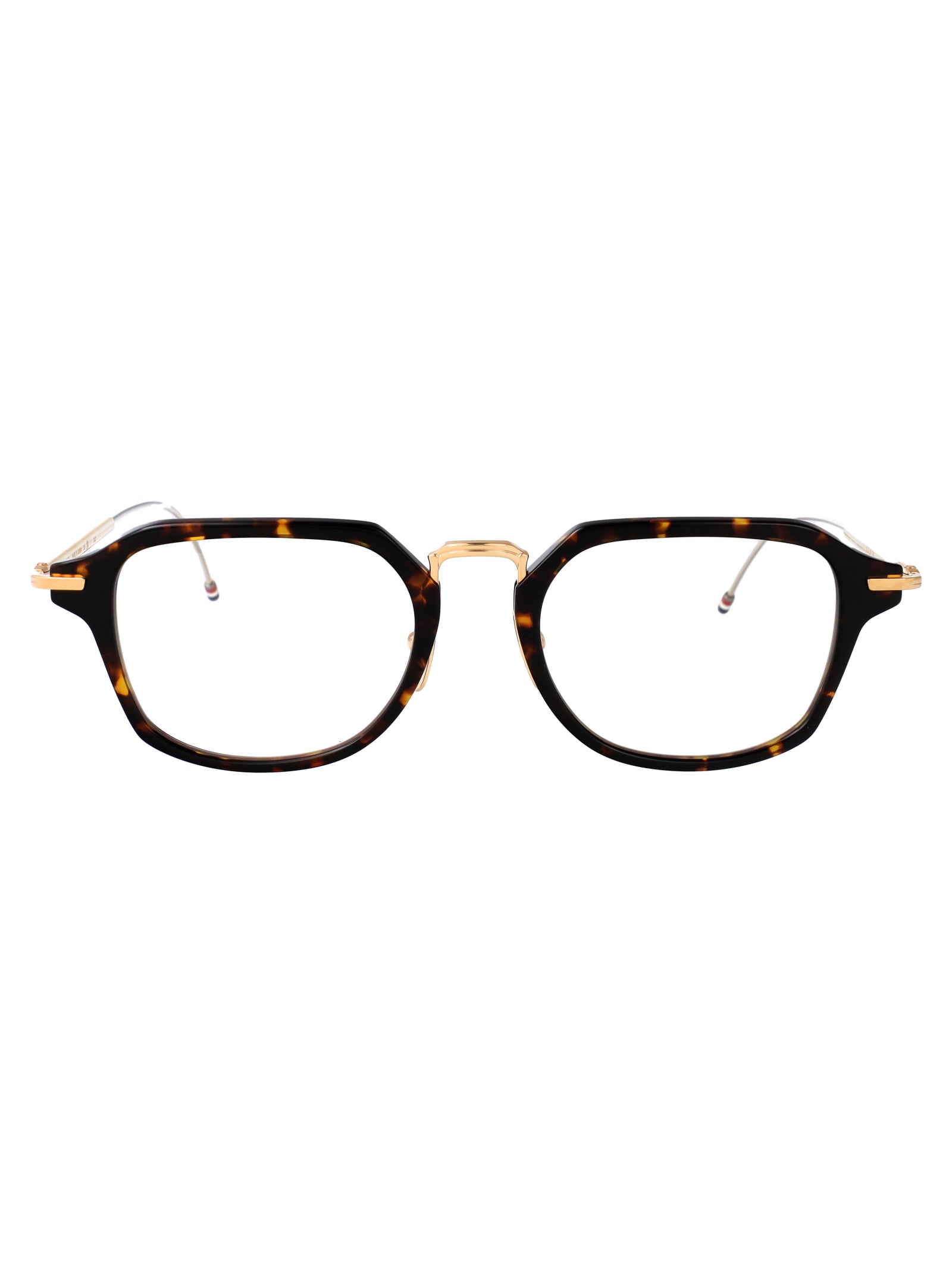THOM BROWNE Tortoise Acetate and Titanium Unisex Optical Glasses