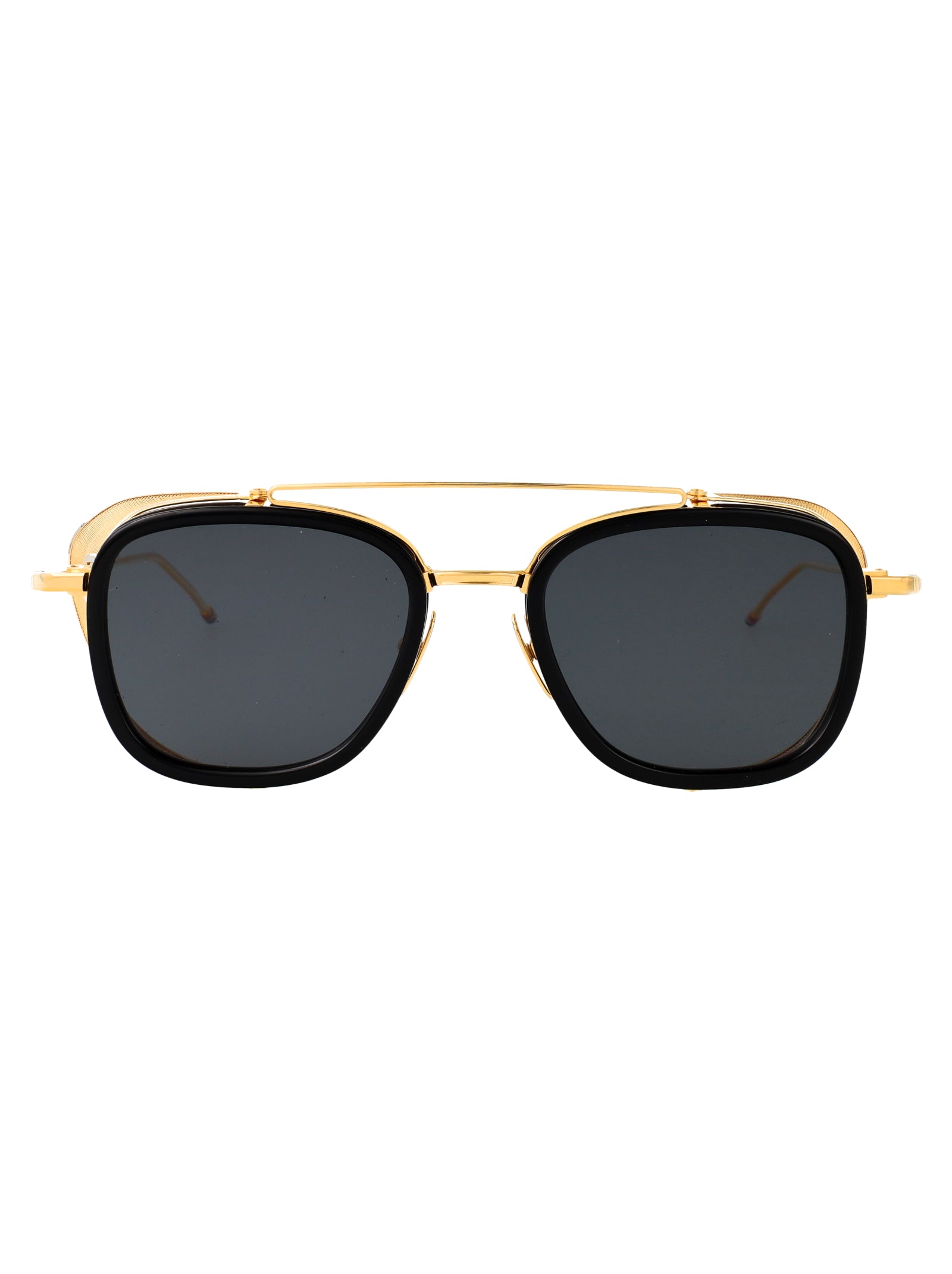 THOM BROWNE Unisex 18K Gold Titanium Sunglasses