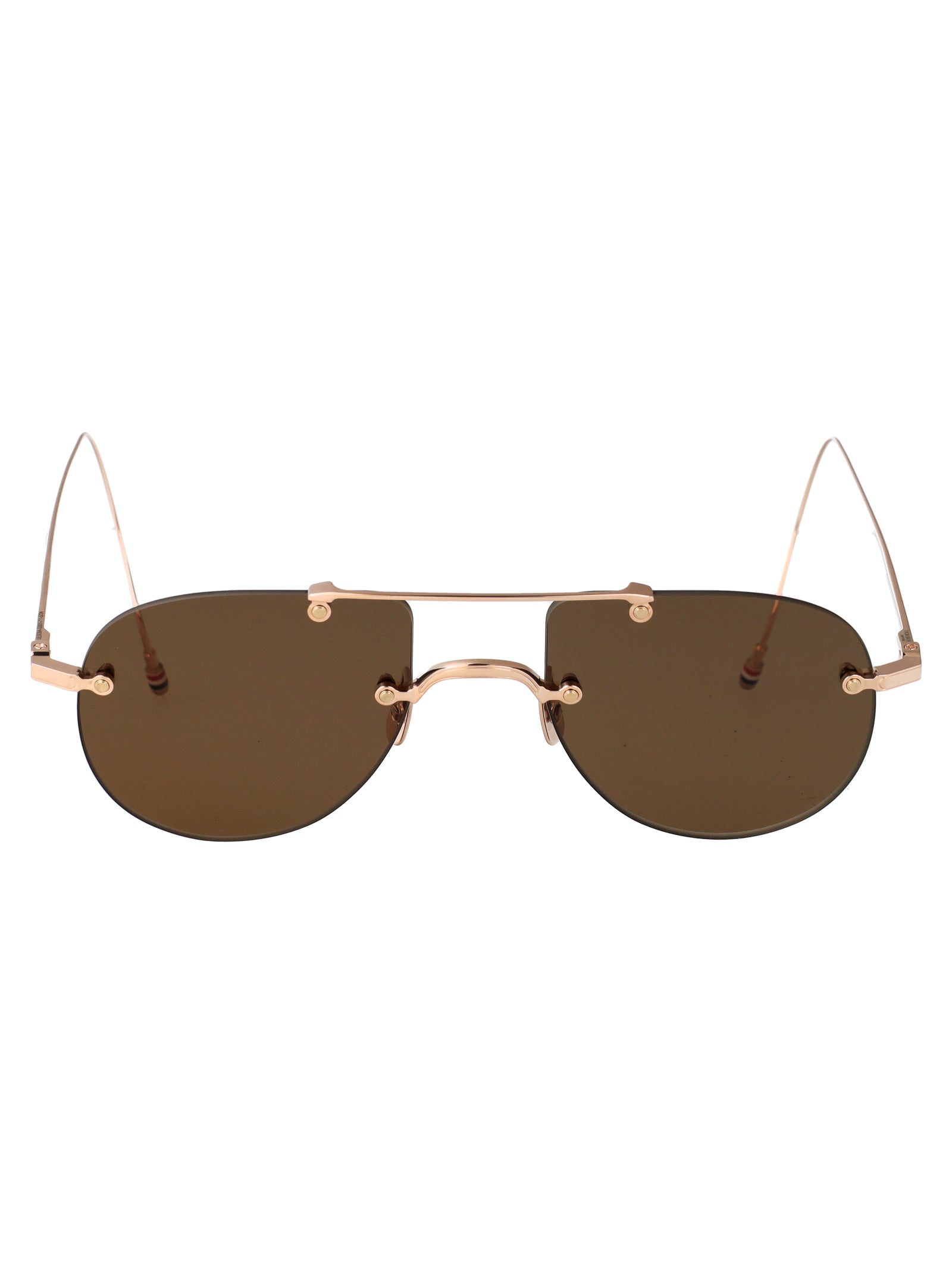 THOM BROWNE 12K Gold Plate Titanium Sunglasses