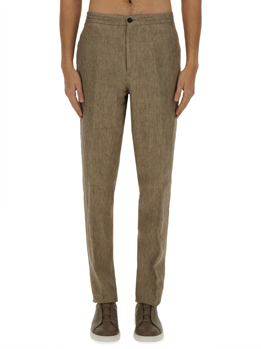 ZEGNA Linen Jogger Pants - Size 48 IT
