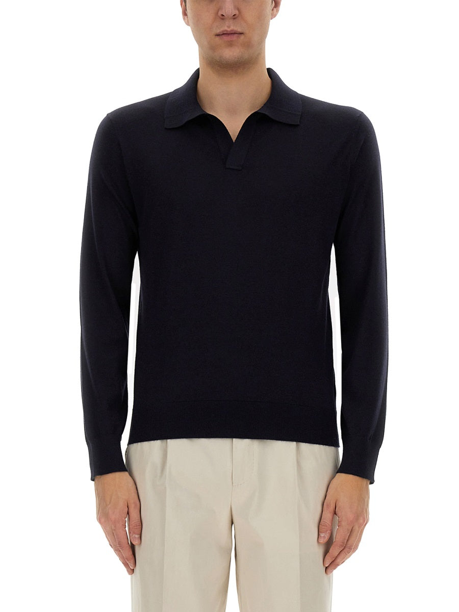 ZEGNA Cashmere and Silk Polo Shirt - Size 48 IT