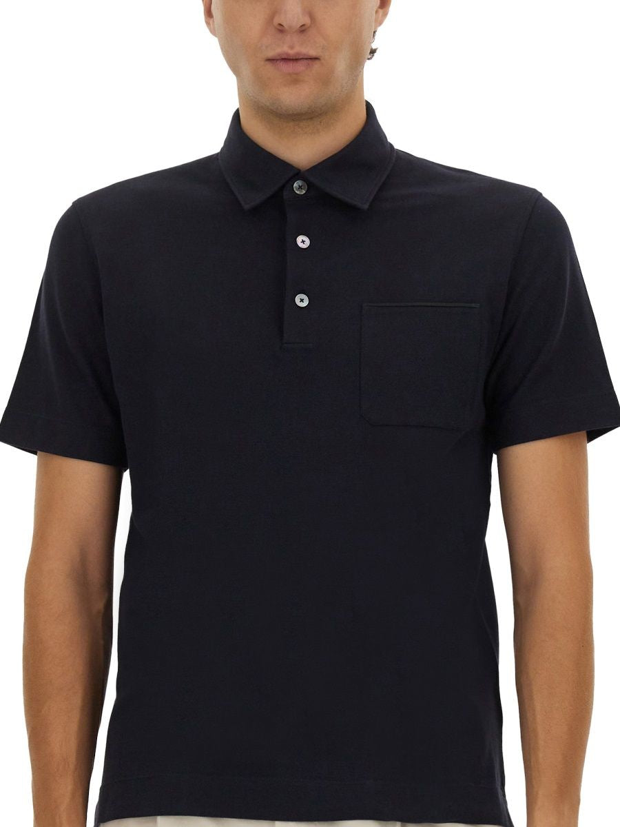 ZEGNA Cotton Polo Shirt with Pocket - Size 48 IT